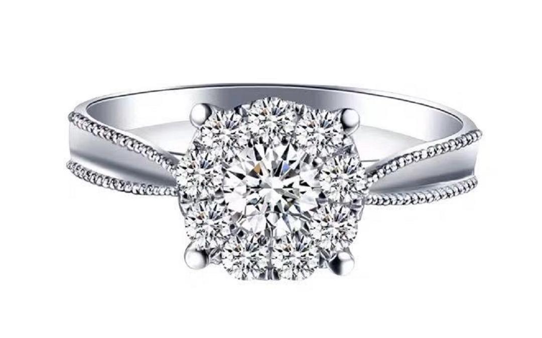 【珍安珠宝】GIA30分结婚钻戒3克拉效果超值