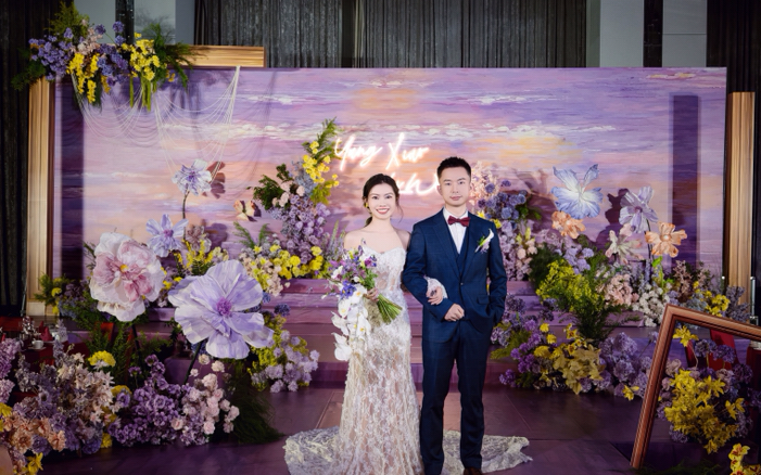 云墨嘉礼策划｜油画风紫色莫奈婚礼