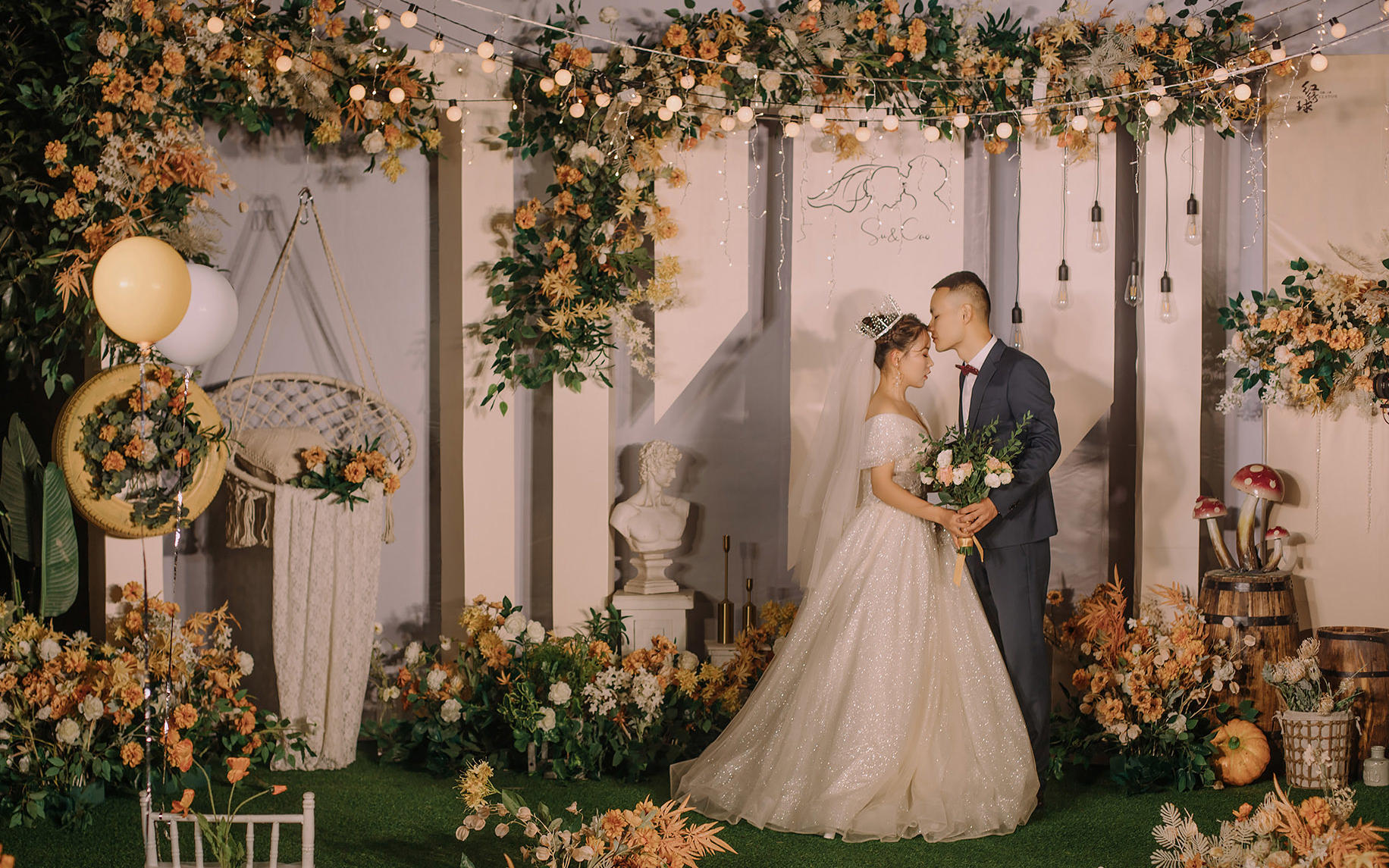 【小预算婚礼】自家婚礼 小清新森系 户外婚礼