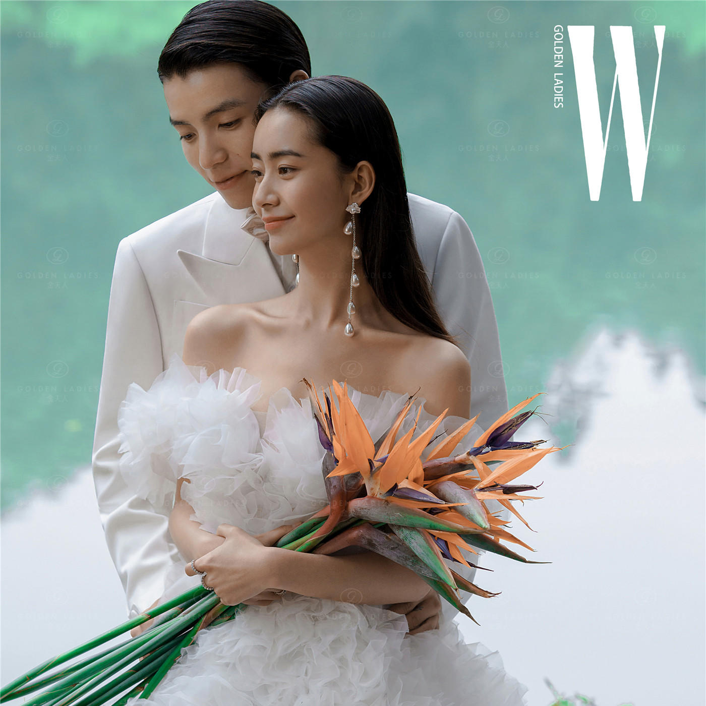 金夫人旅拍丨琉森湖畔丨森系湖水唯美婚纱照