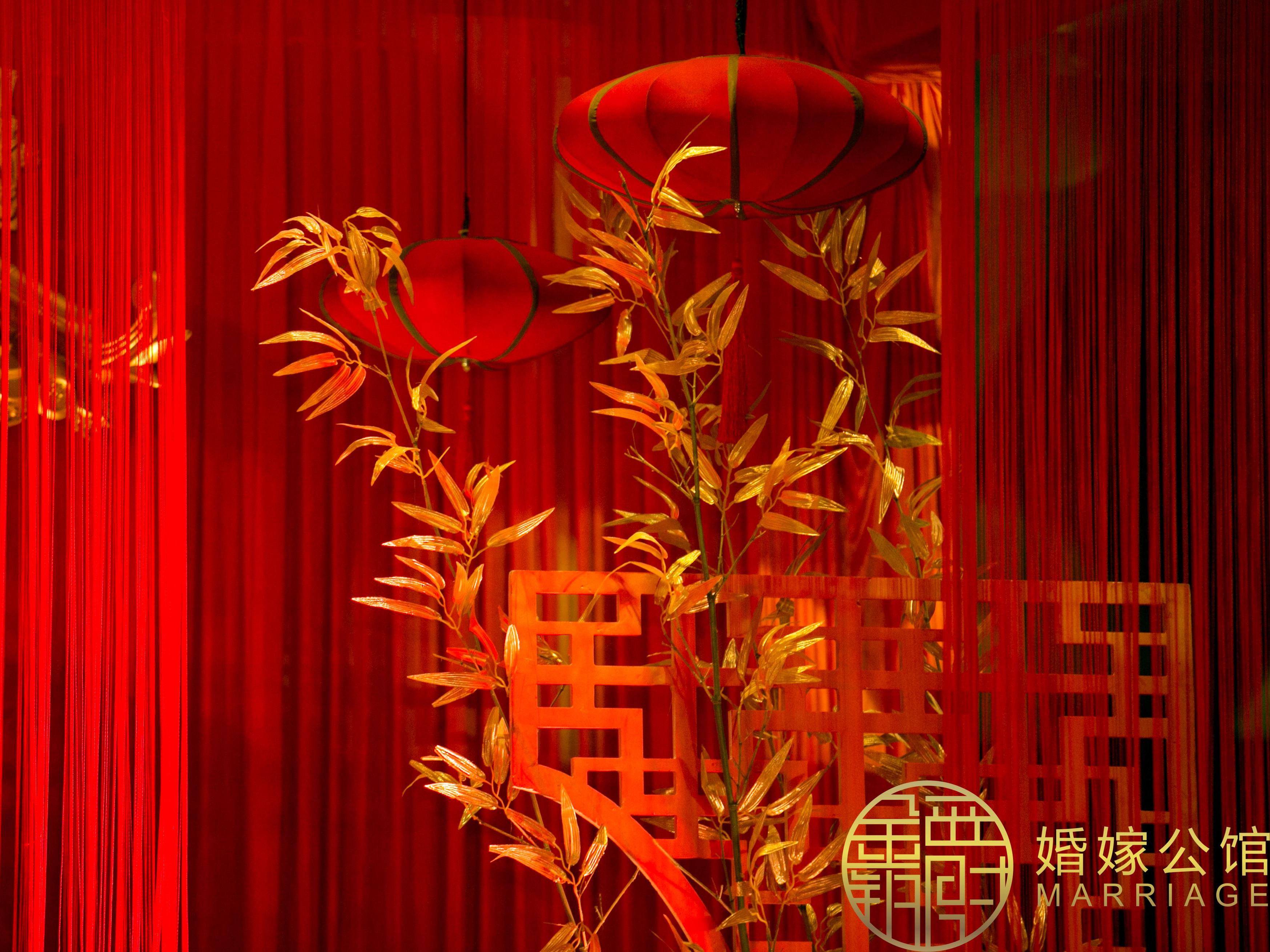 庆阳金铂爵室内明清中式婚礼无调色无P图包四大金刚