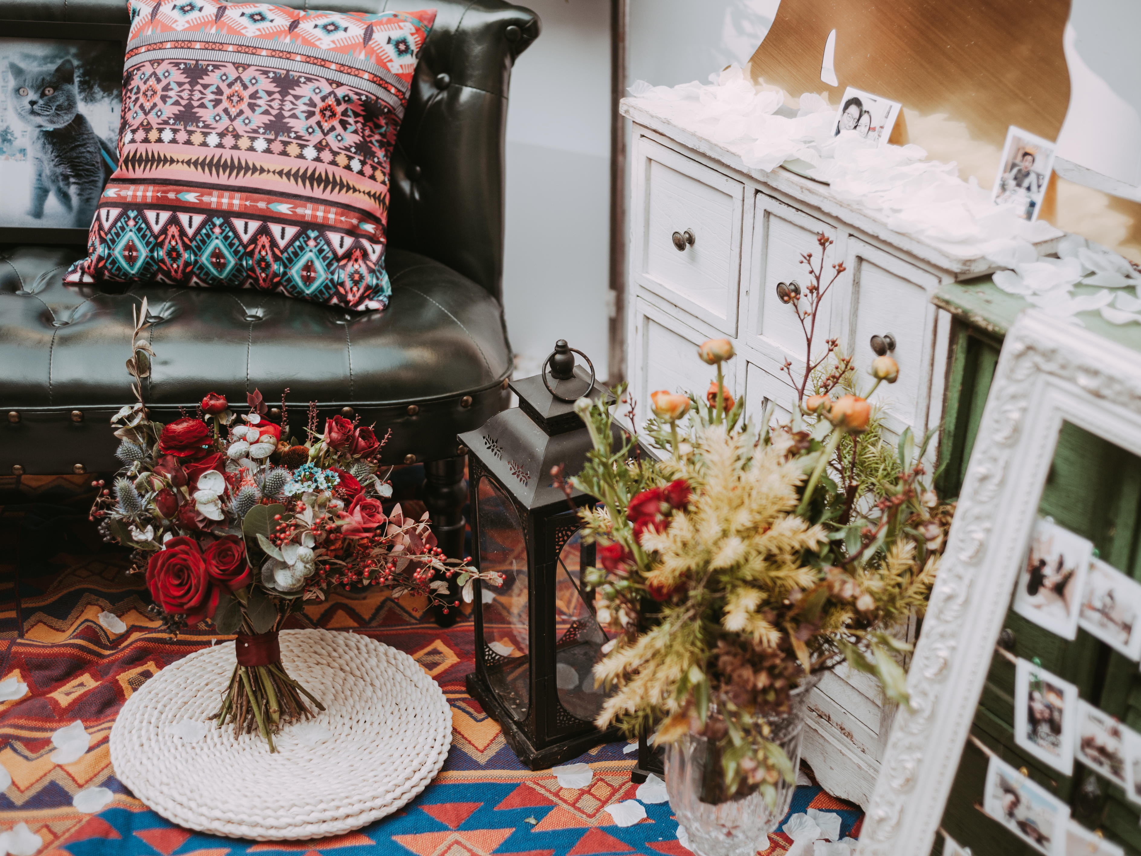 猫咪、复古蓝，一场精致的美式庄园婚礼