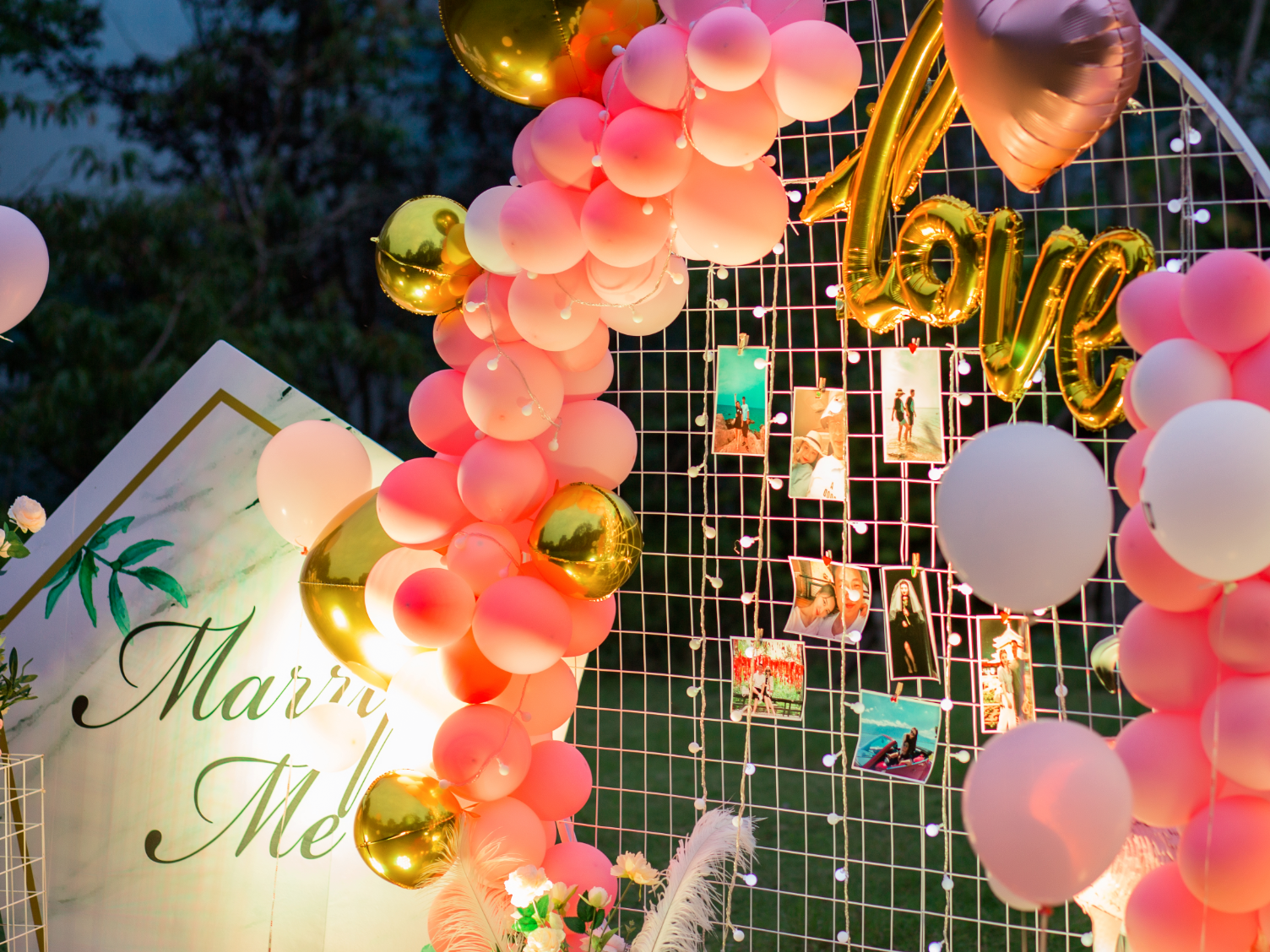 求婚策划表白 生日惊喜排队布置 