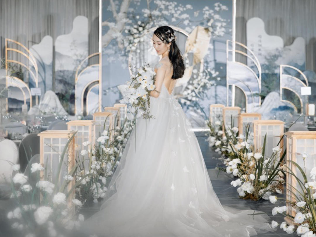 「昆明欣宴金厅」江南风典雅雾霾蓝色新中式婚礼