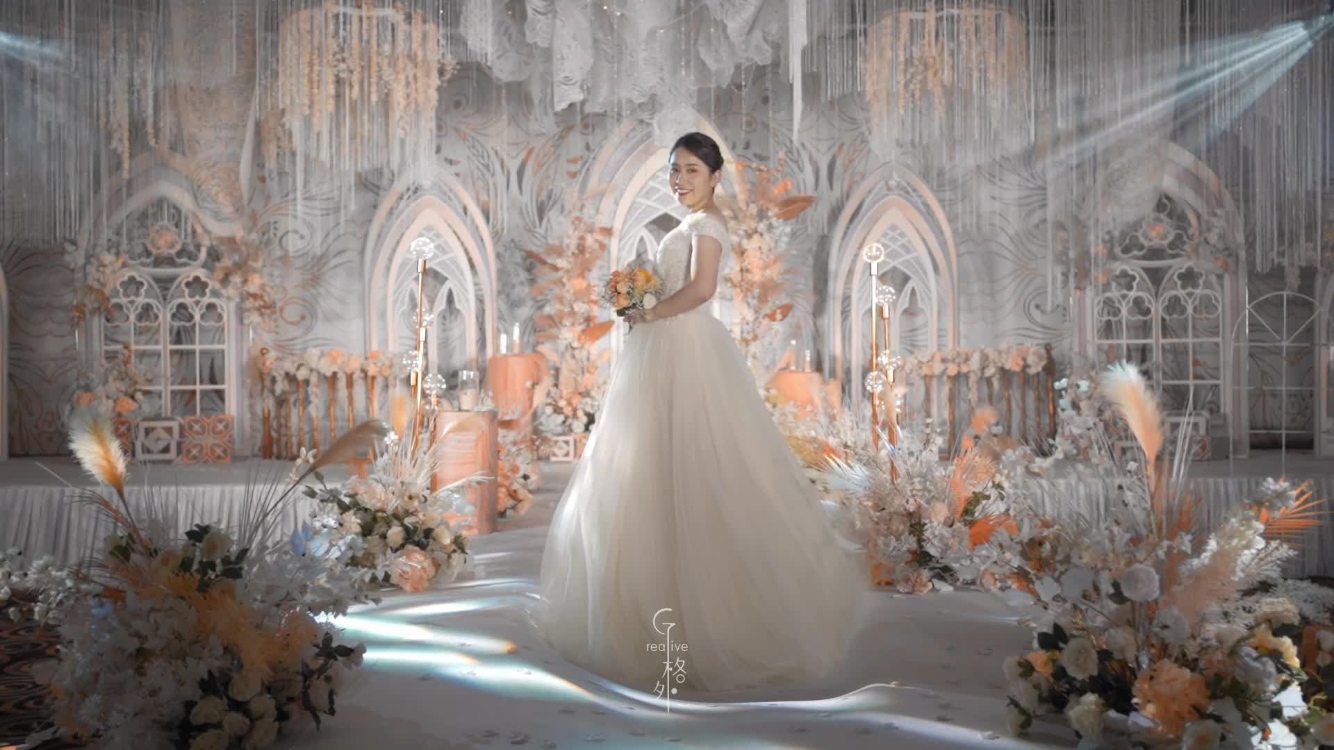 香槟色系大气公主风格婚礼