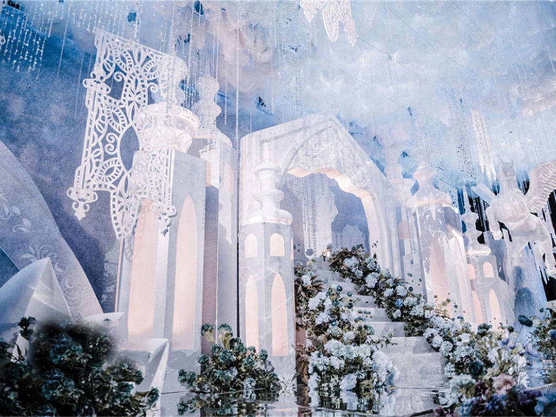 《Swan Castle》蓝色系奢华梦幻婚礼