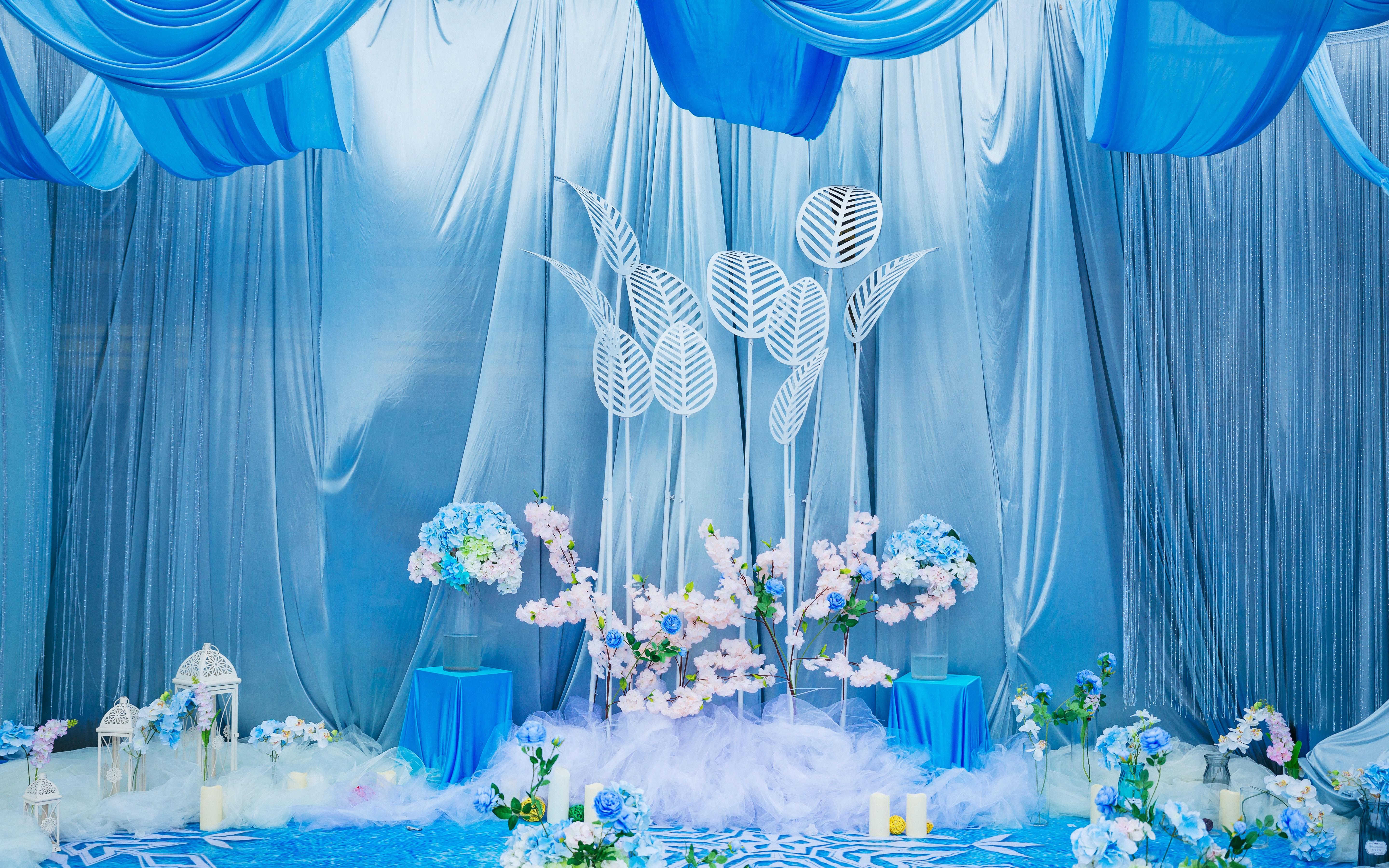 蓝色户外wedding小清新系《爱是你我》