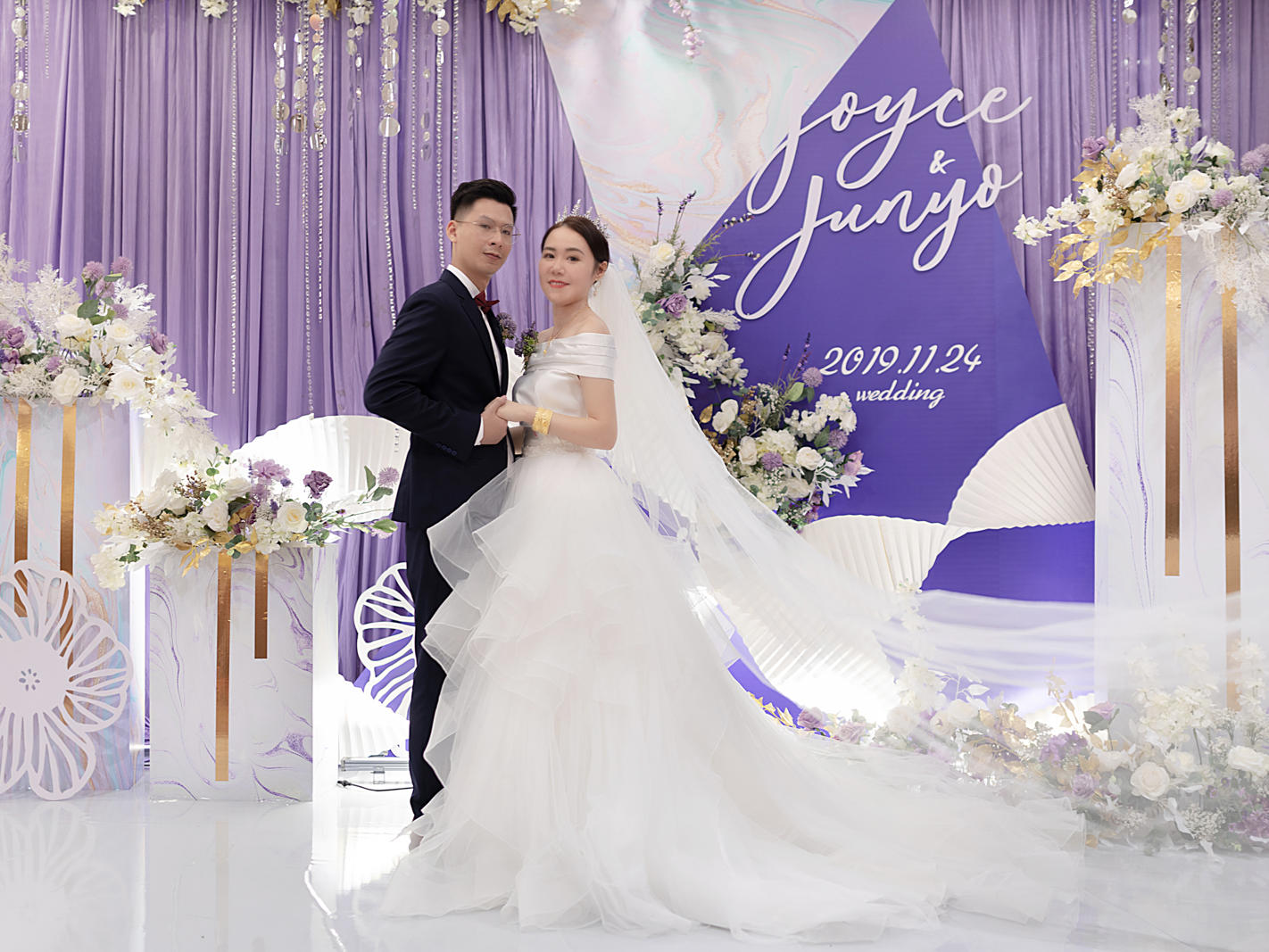 【紫语】小预算婚礼布置 留影区签到区相片区布置 