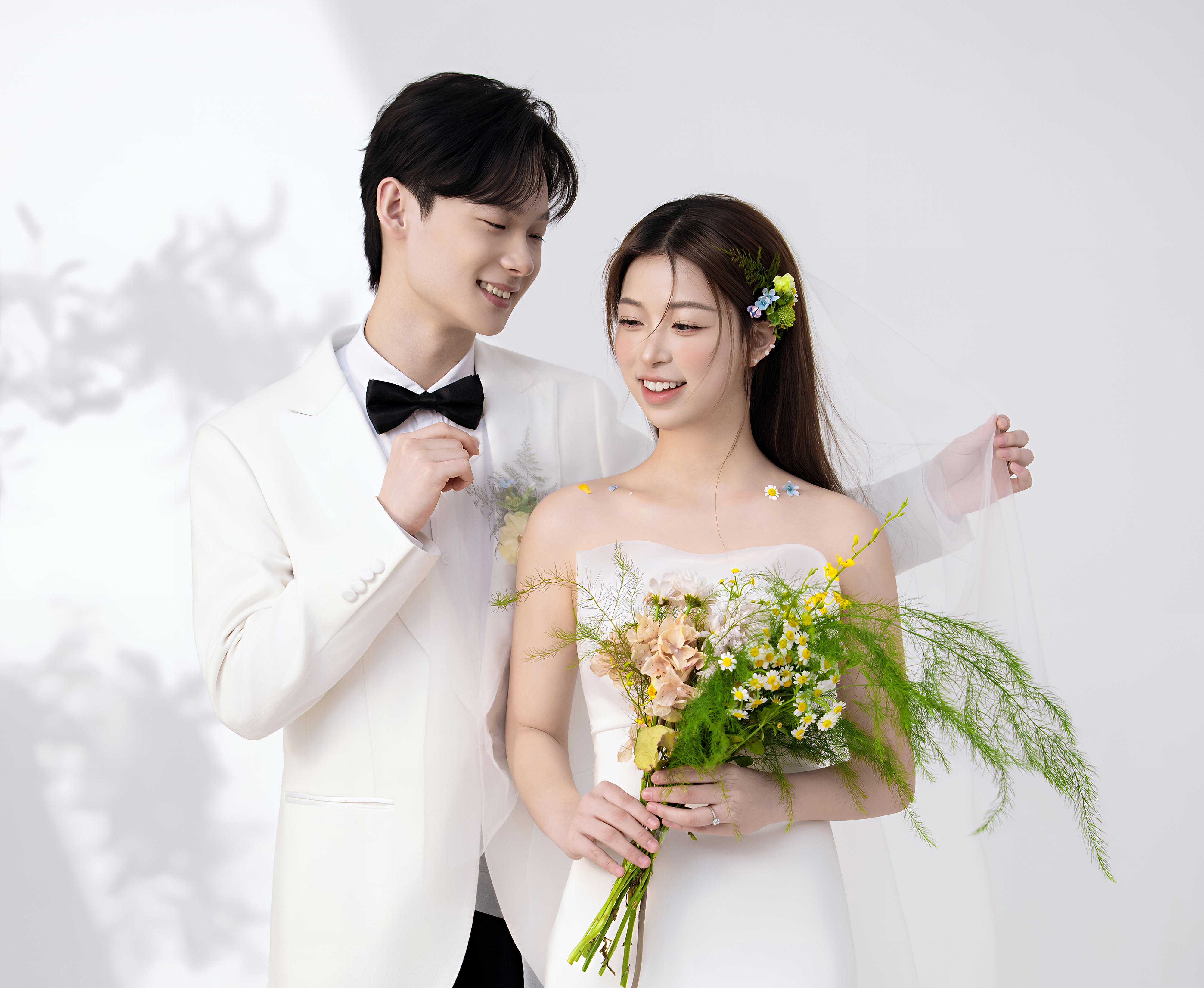 美到无法形容的氛围✨浪漫的室内ins风婚纱照
