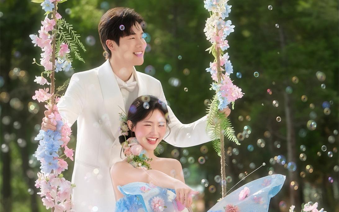 森系蝴蝶婚紗照｜春日童話