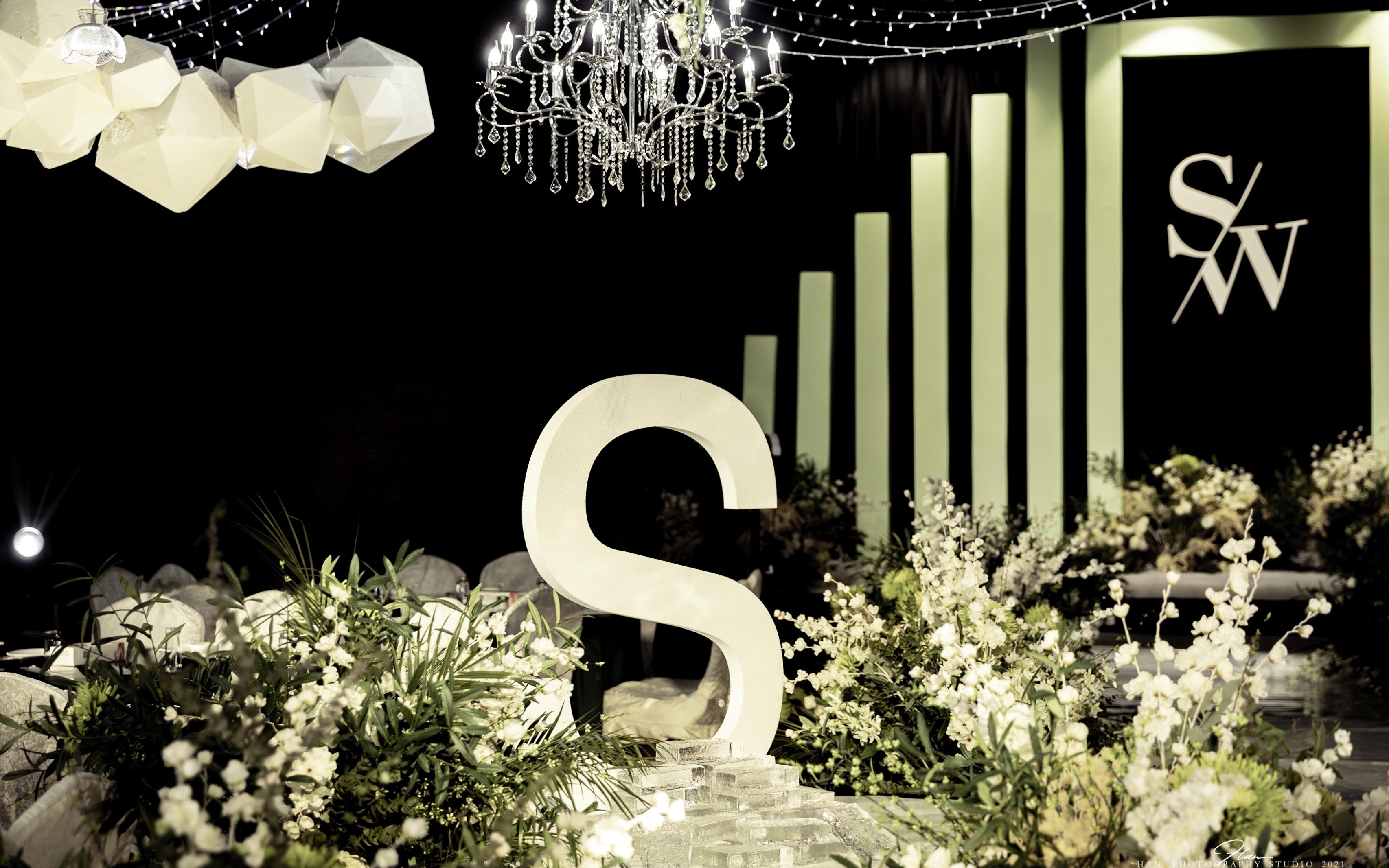 牛油果绿清新婚礼现场·爱谛尔婚礼定制