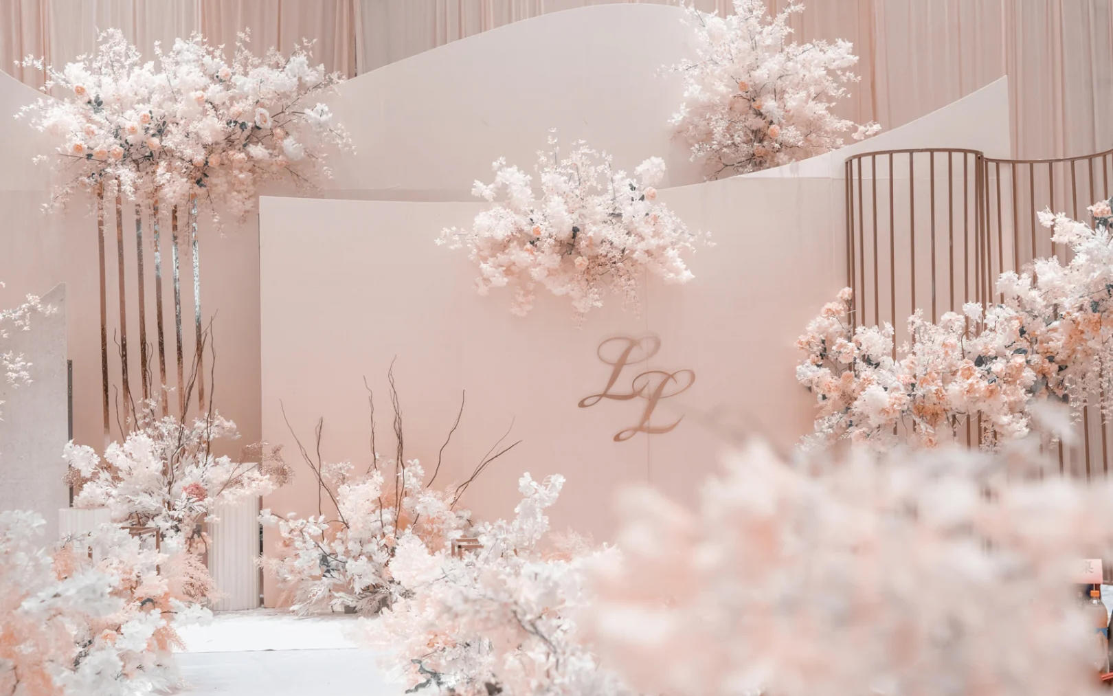 粉色韓式簡約小清新婚禮策劃