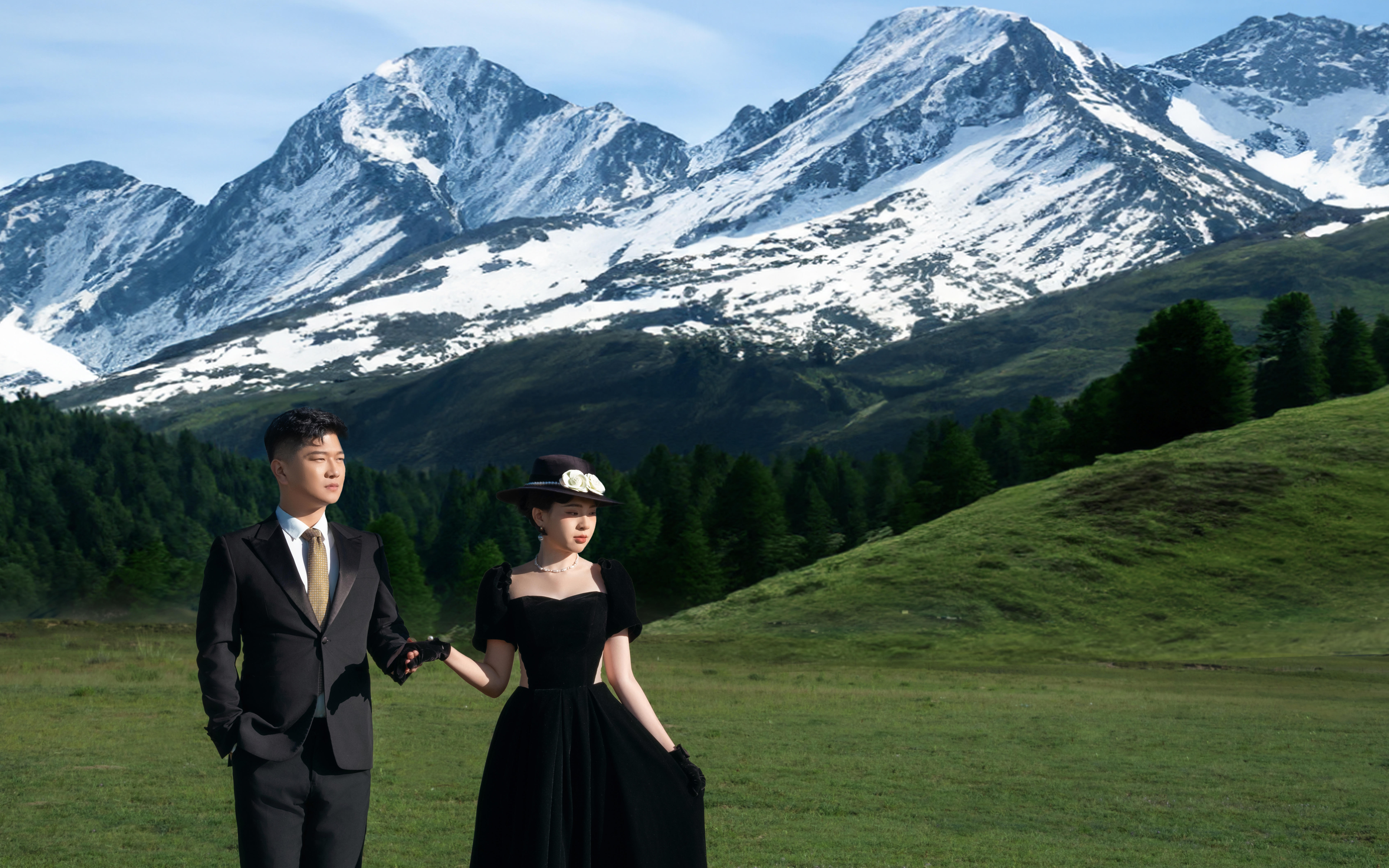 【云屾旅拍】雪山下的清新森系