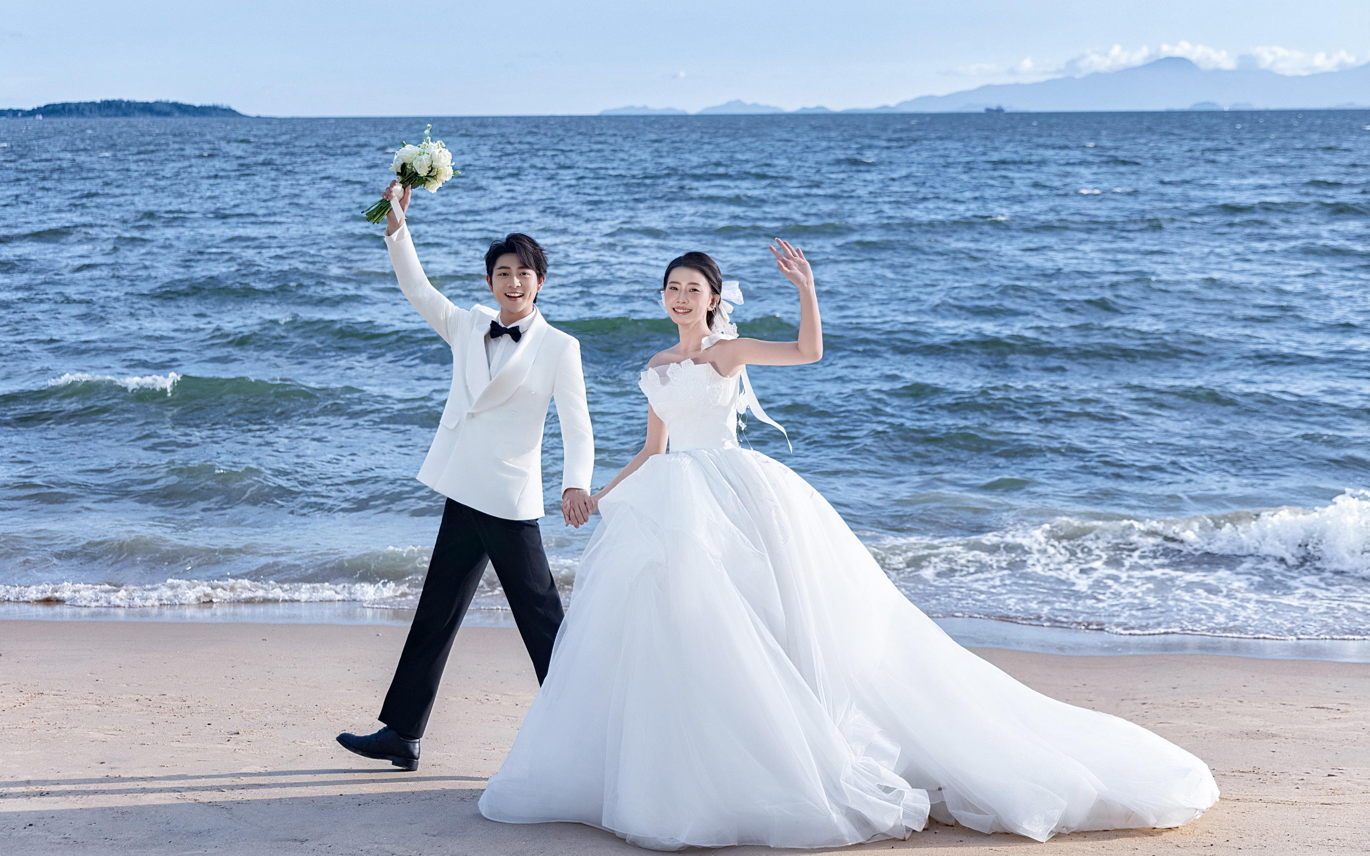 惠州海邊婚紗照｜海是自由的 我們也是