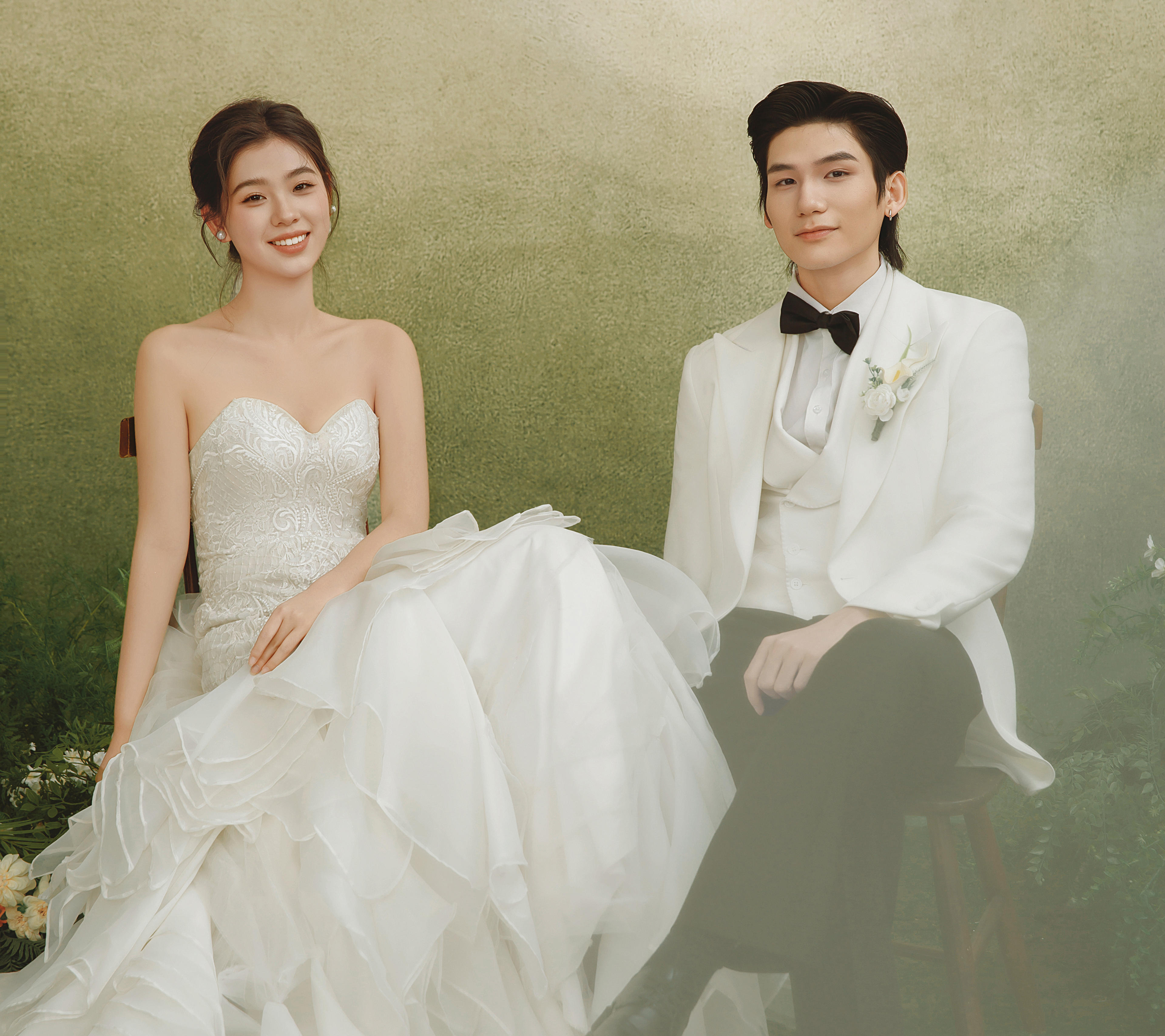 室内婚纱照一定不能少的油画风