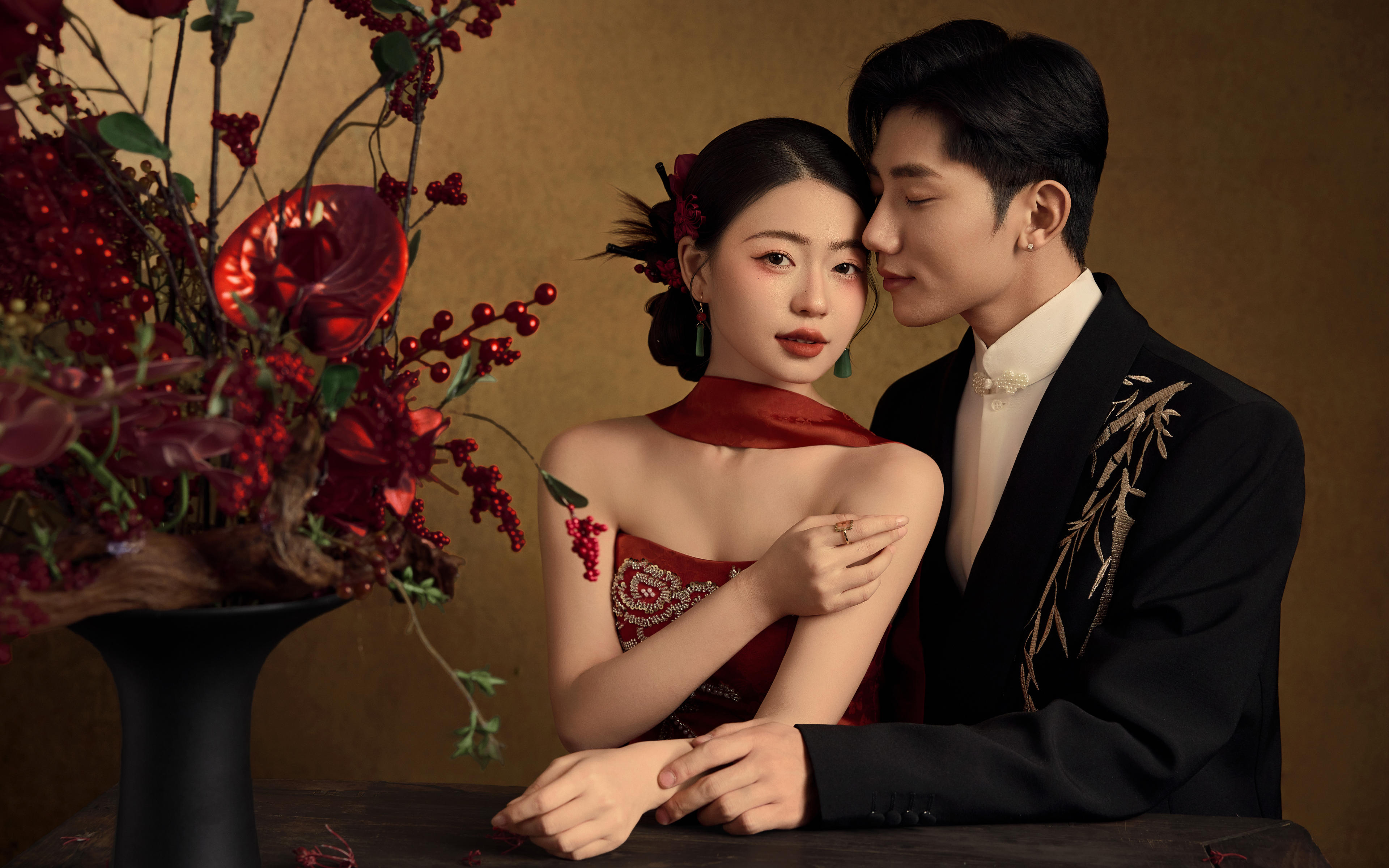 信我|一定要拍一组红裙新中式婚纱照