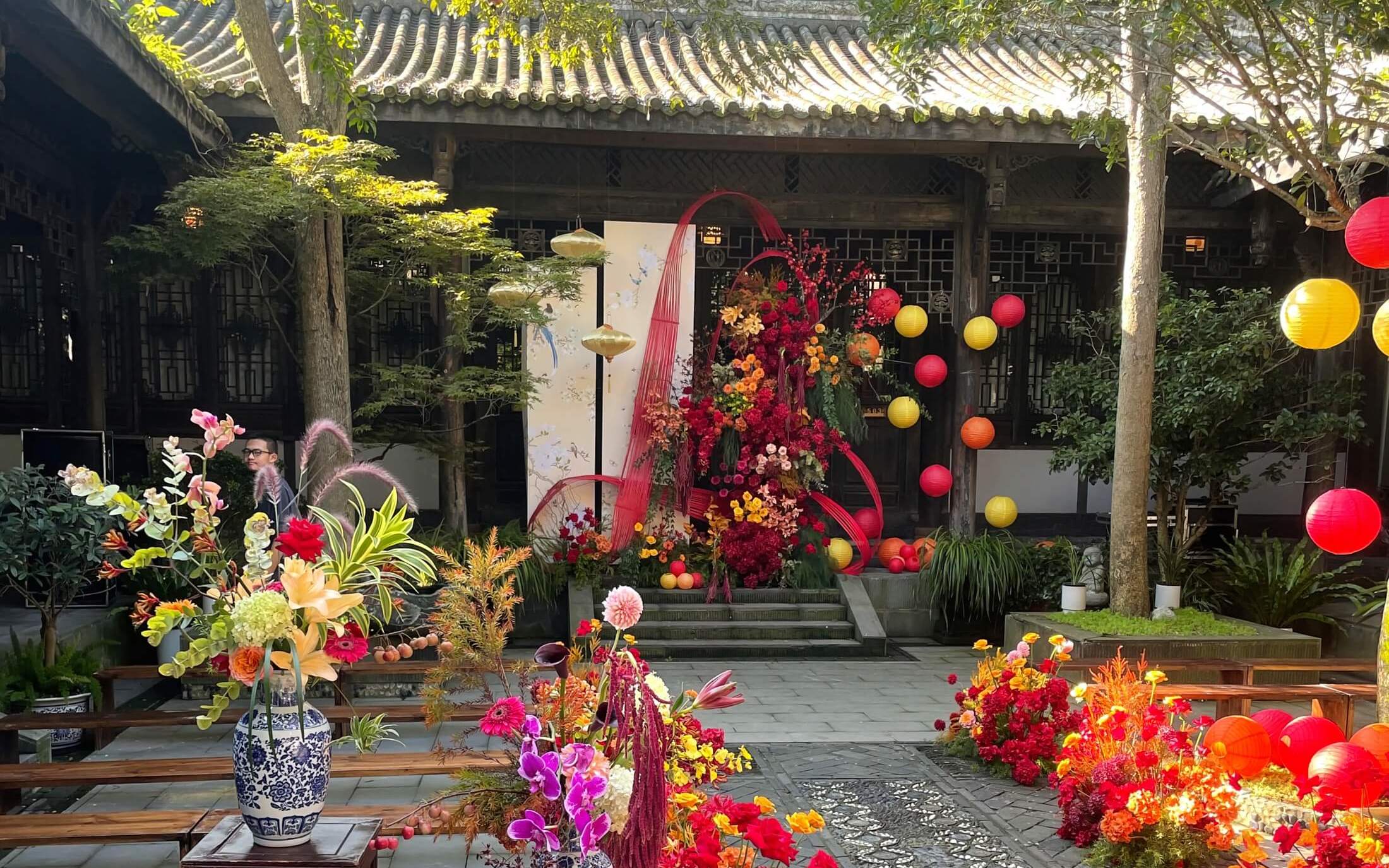 【禮行紀(jì)婚禮】香檳紅庭院新中式南洋風(fēng)婚禮