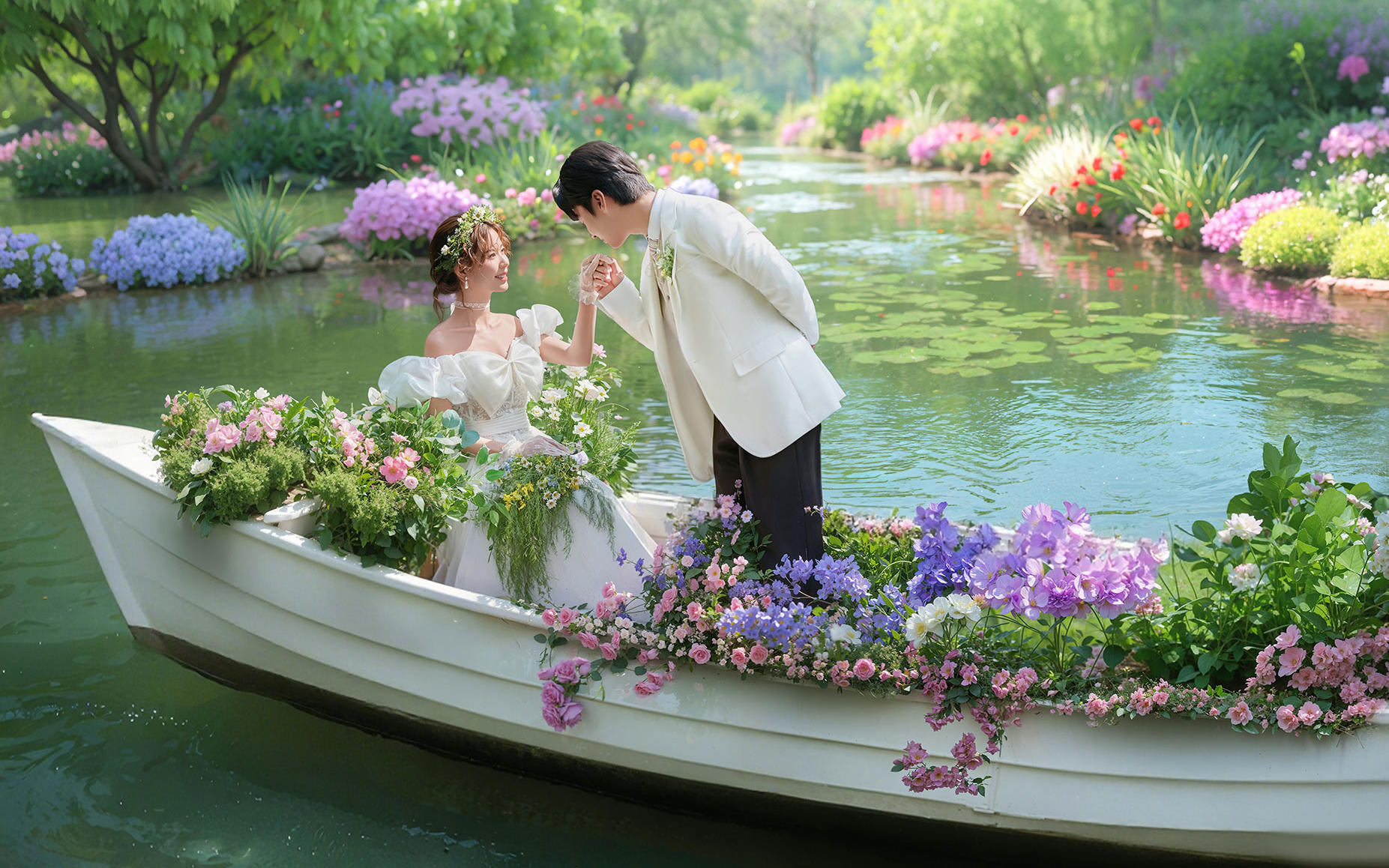 花船水漾?? 把浪漫搖進(jìn)夏末夢(mèng)幻柔波里
