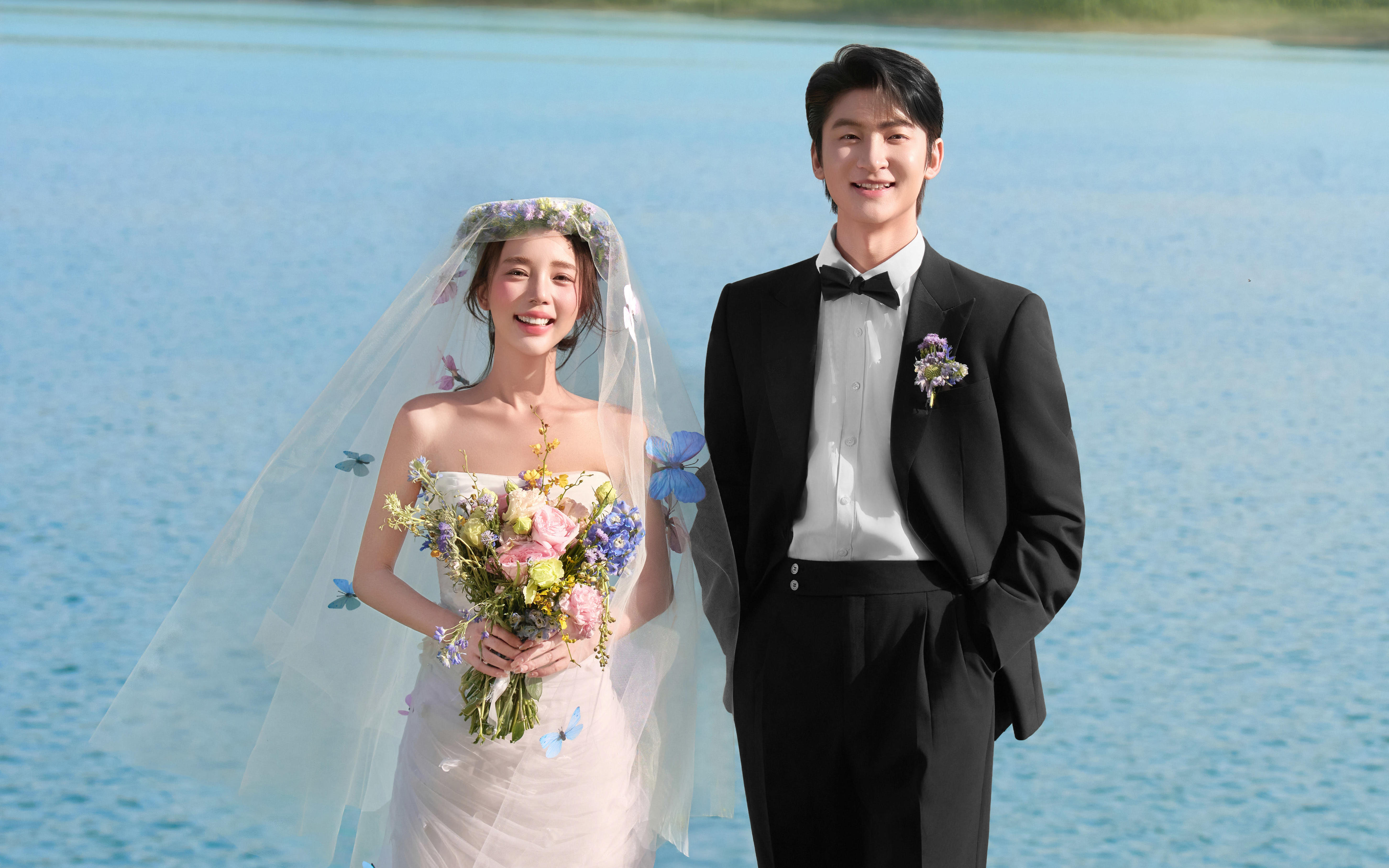 【D视觉摄影】远山为证/湖泊为盟，草坪森系婚照