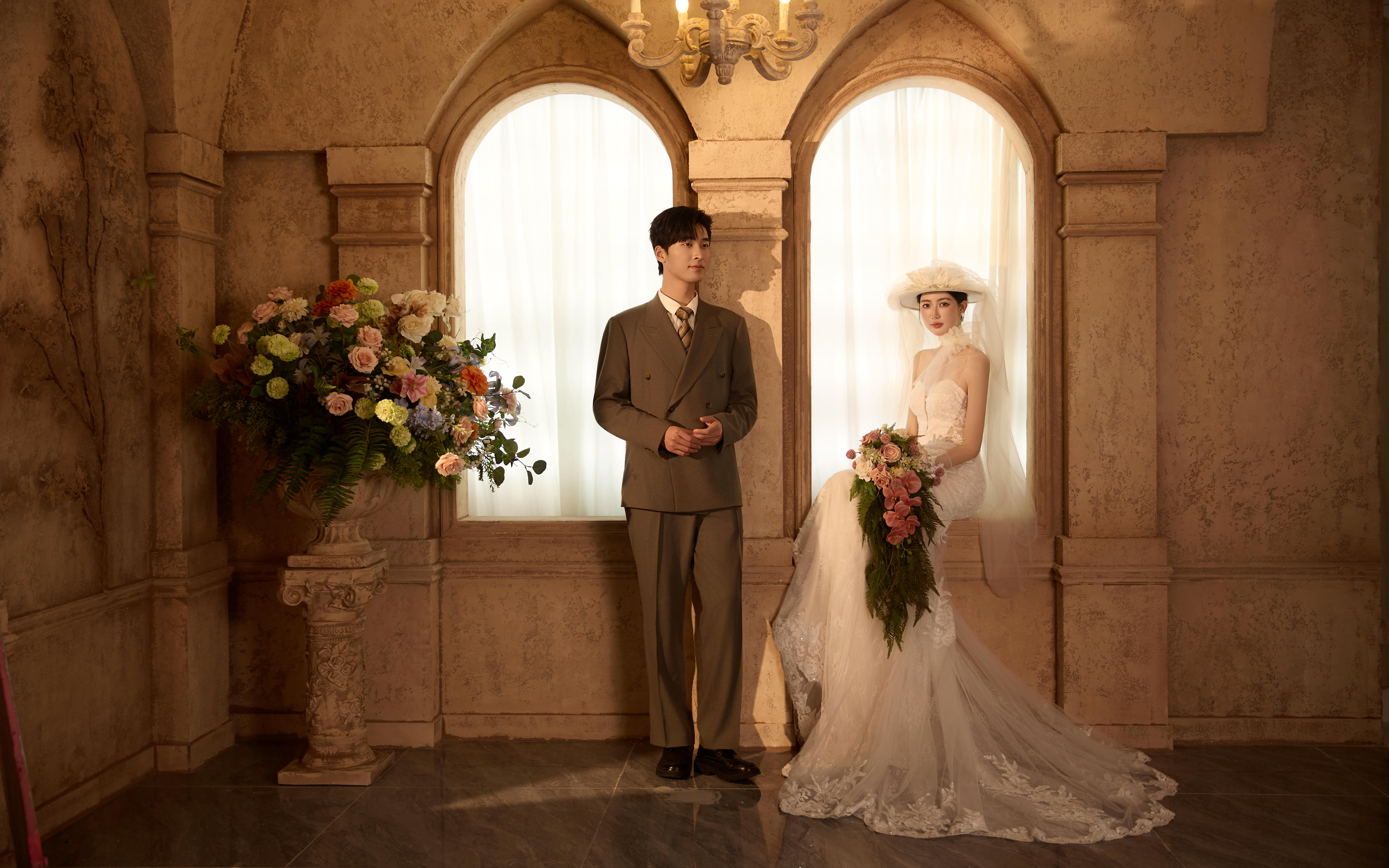 太爱了！把优雅刻进骨子里的法式鱼尾婚纱照