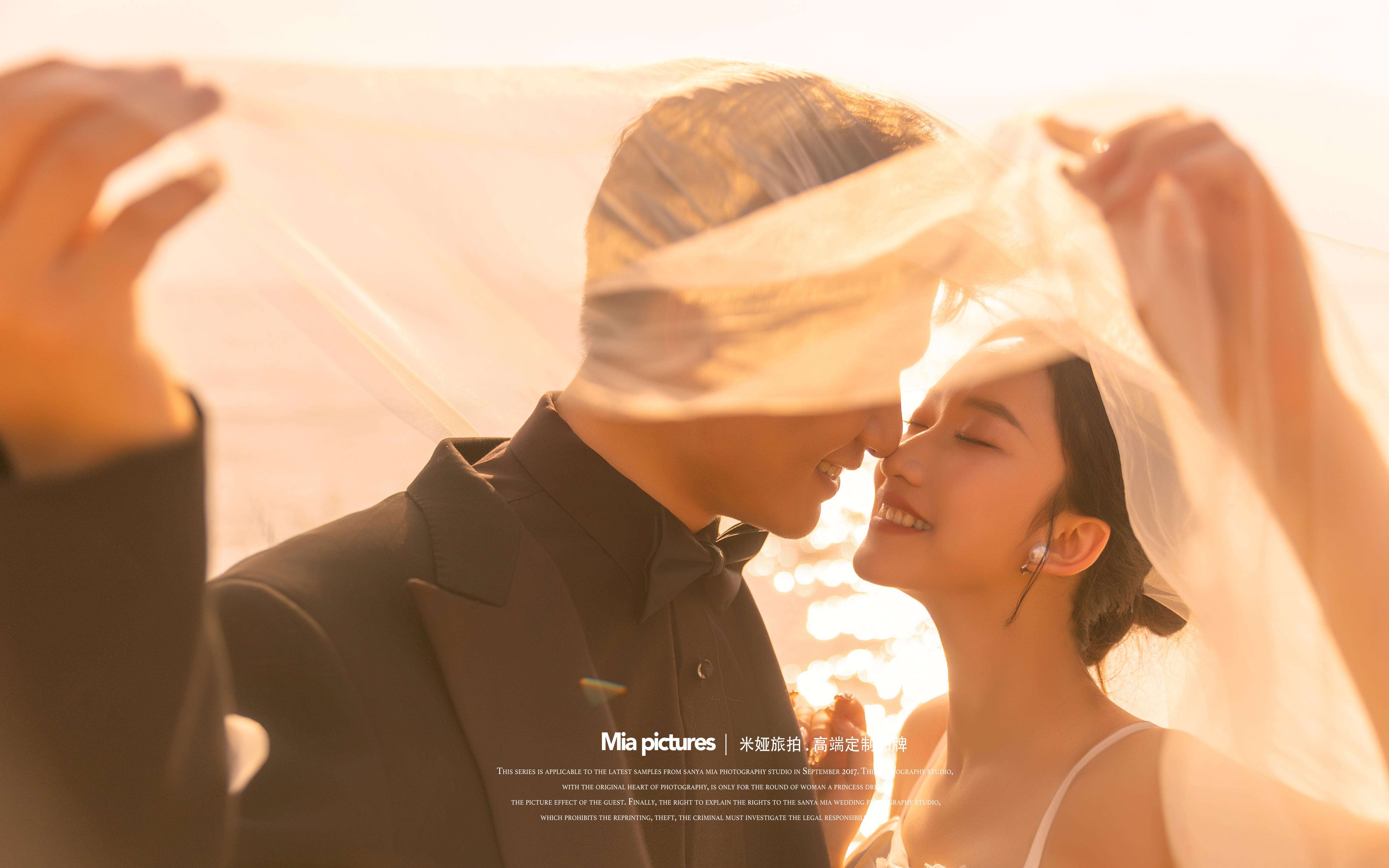 夕阳海景婚纱照自带浪漫氛围感滤镜🌇