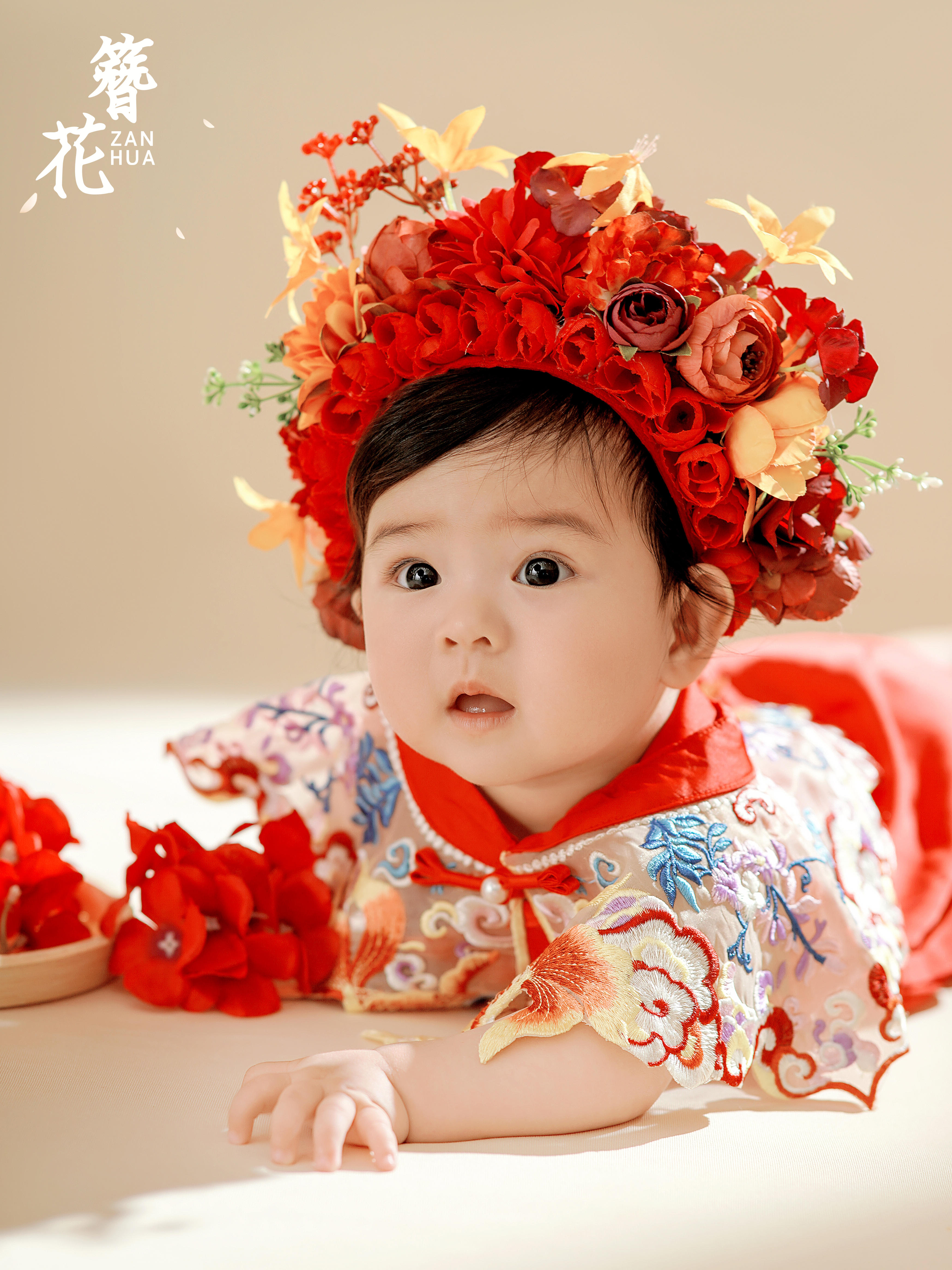 紅色簪花