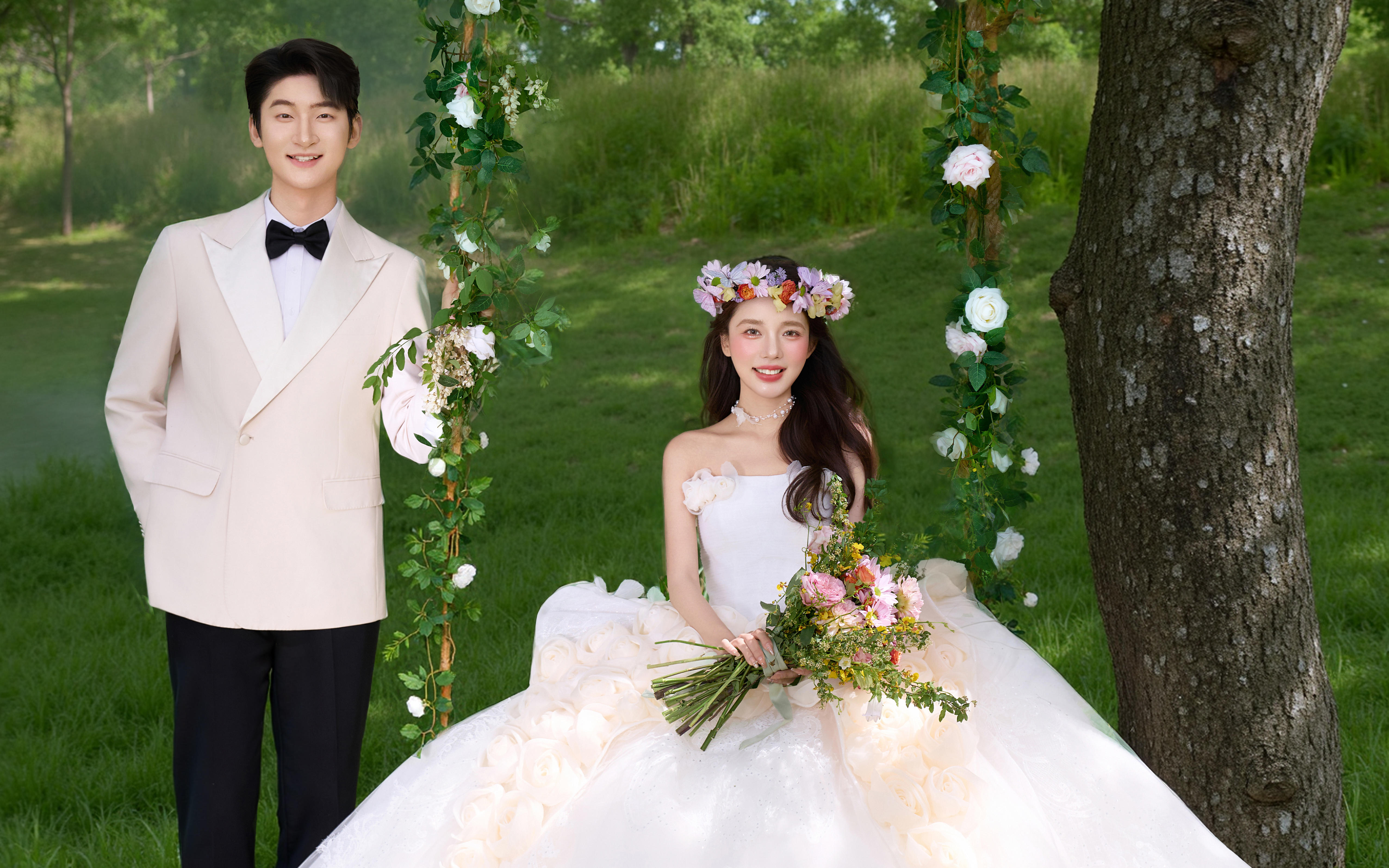 绿林作幕，秋千摇甜，把春天的浪漫锁进秘境里~