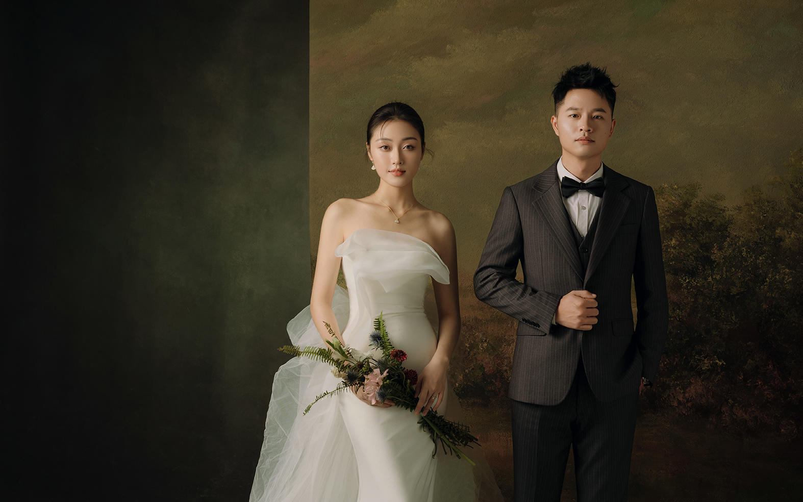 光影油画婚纱照 光斑携深情环绕心间