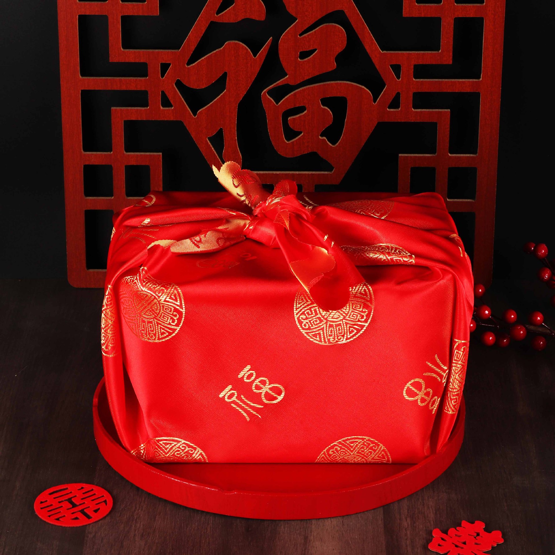 包袱皮 新娘嫁妝陪嫁用品結(jié)婚紅包袱皮