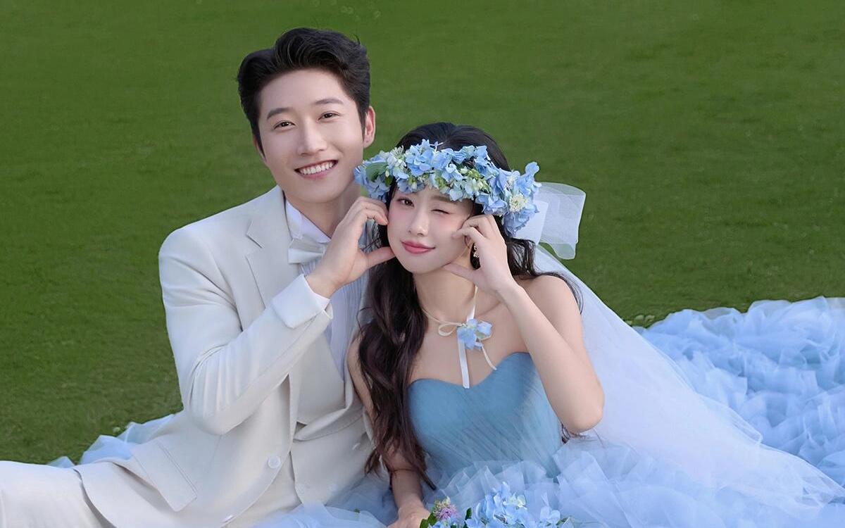 【彩紗森系草坪婚紗照】