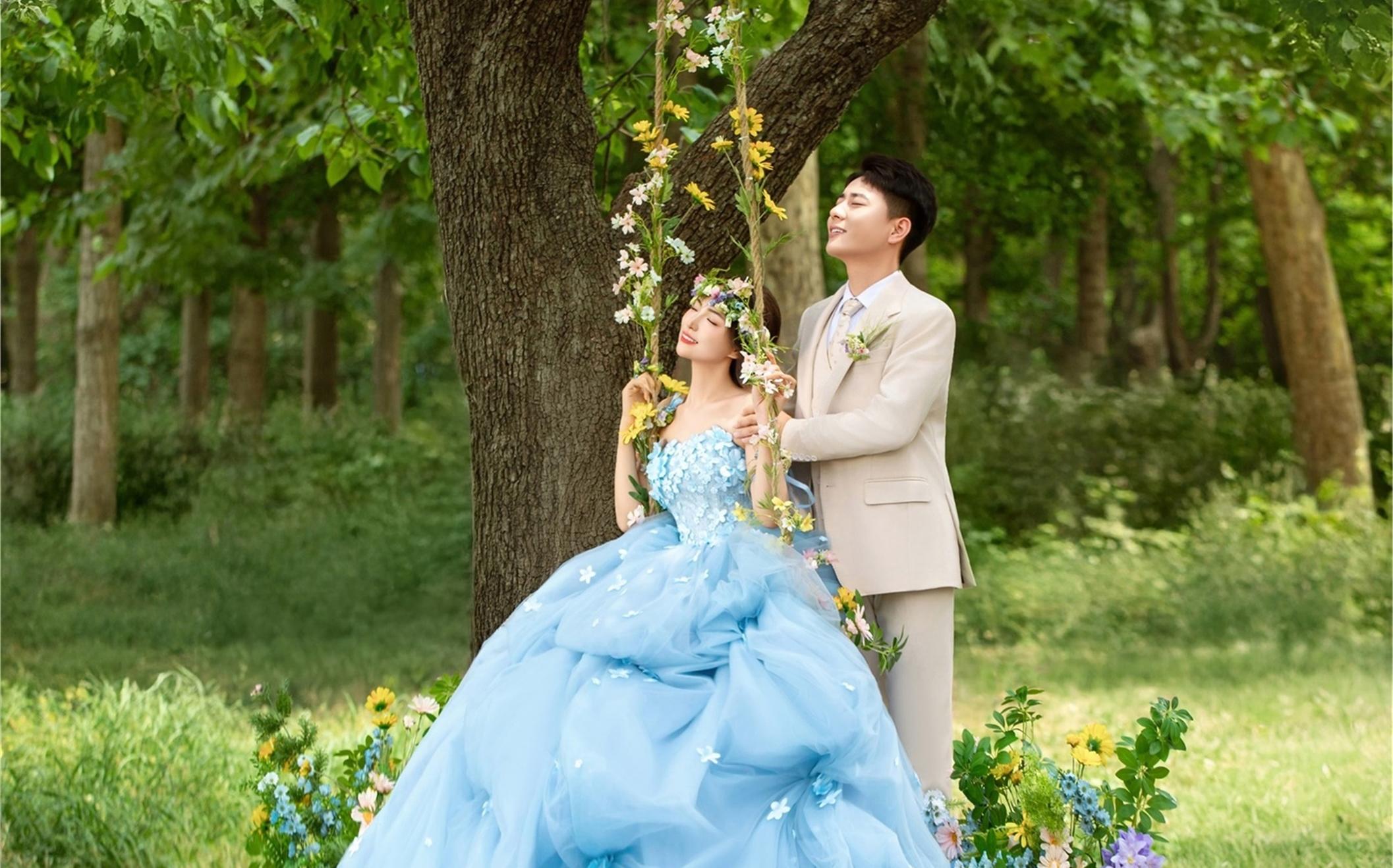 【壹家摄影】 菏泽人有救啦 是活人感蓝色花神婚纱