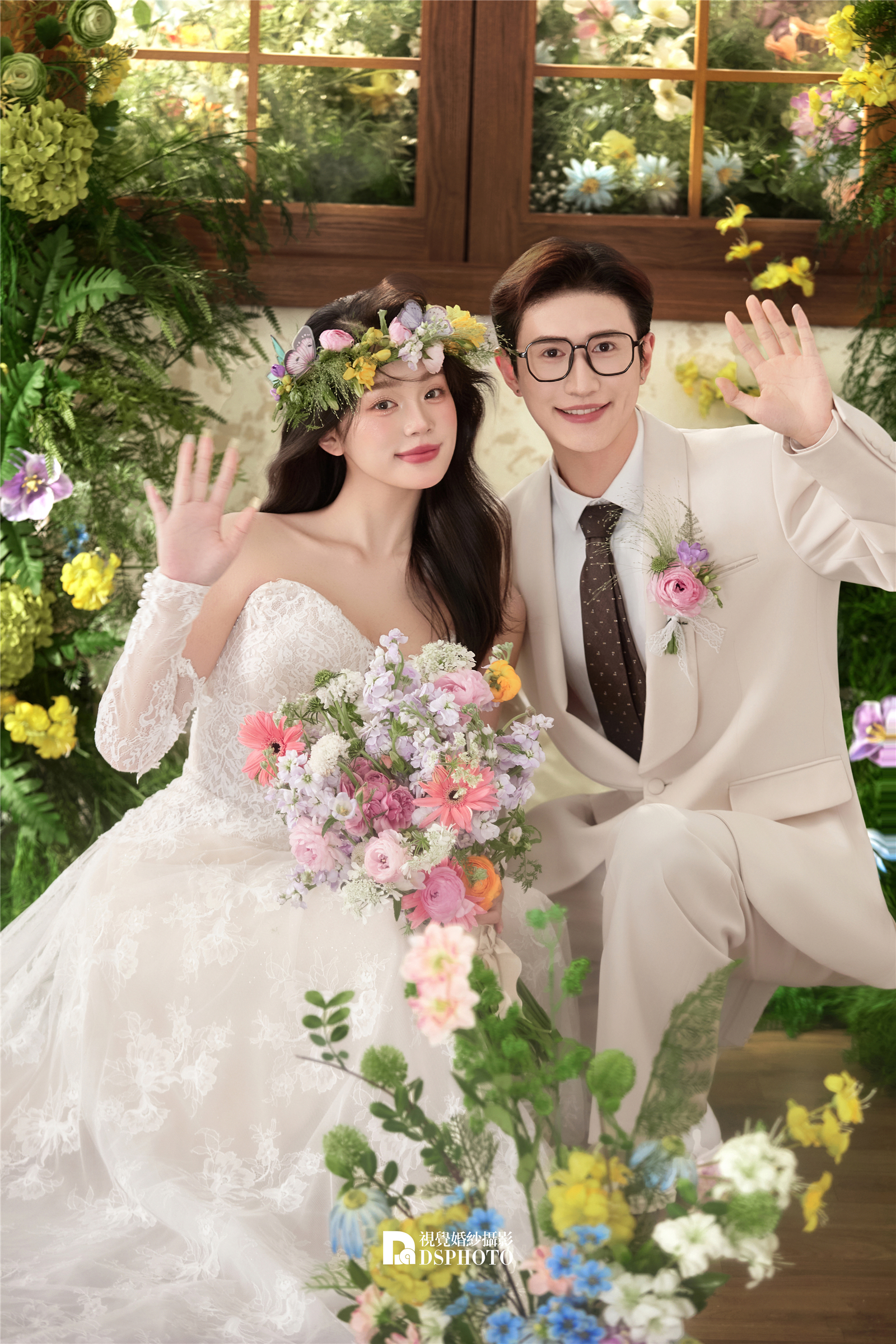 婚纱照这样拍｜甜妹专属花房氛围感拿捏死了👑