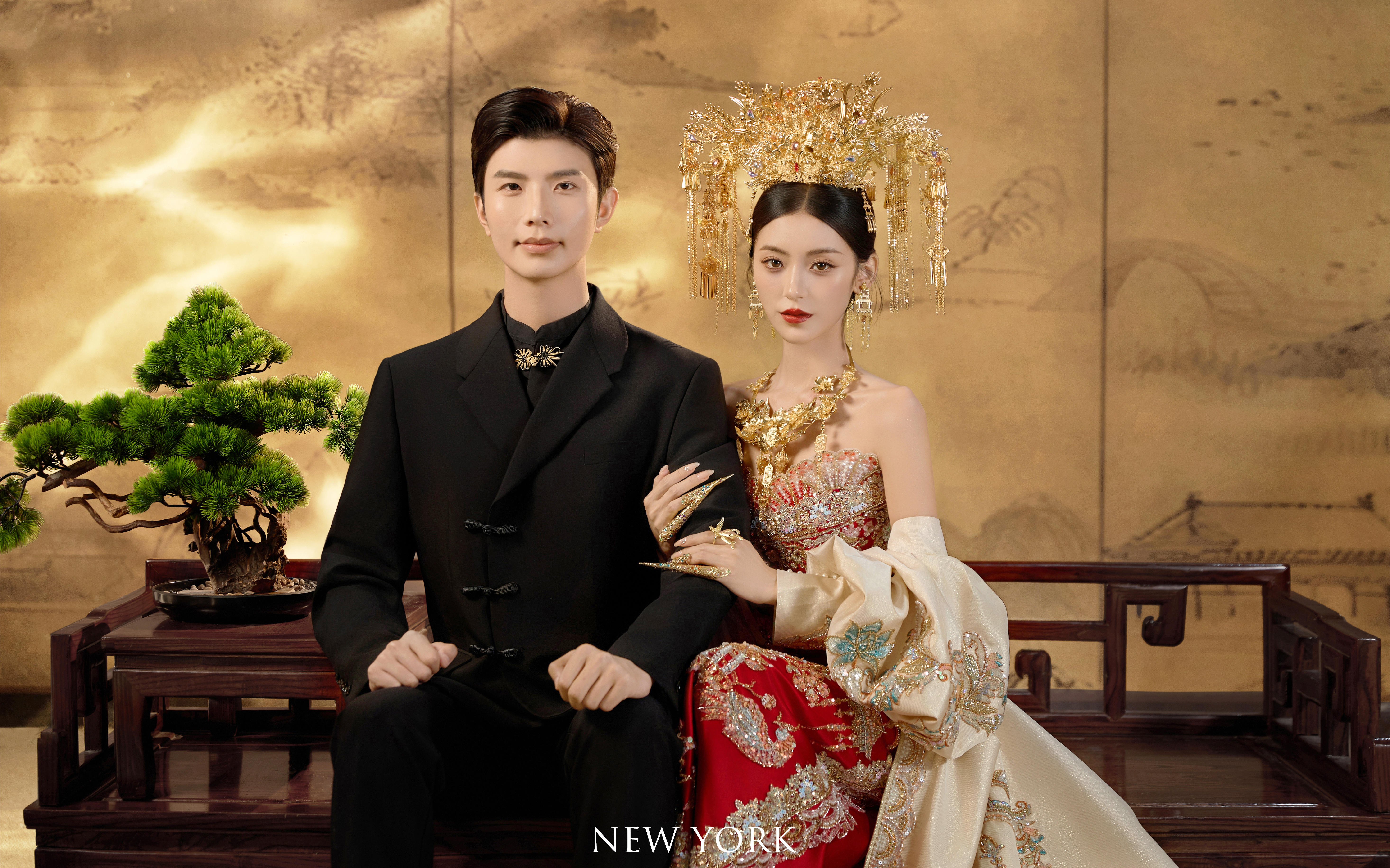 藏在镜头里的情书|新中式婚纱照美到犯规