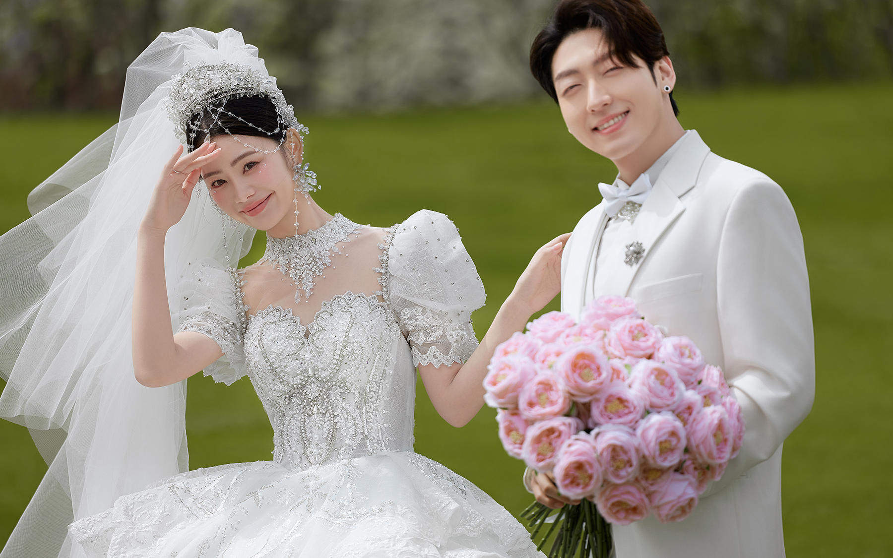 【森笙视觉】外景甜蜜草坪森系婚纱照