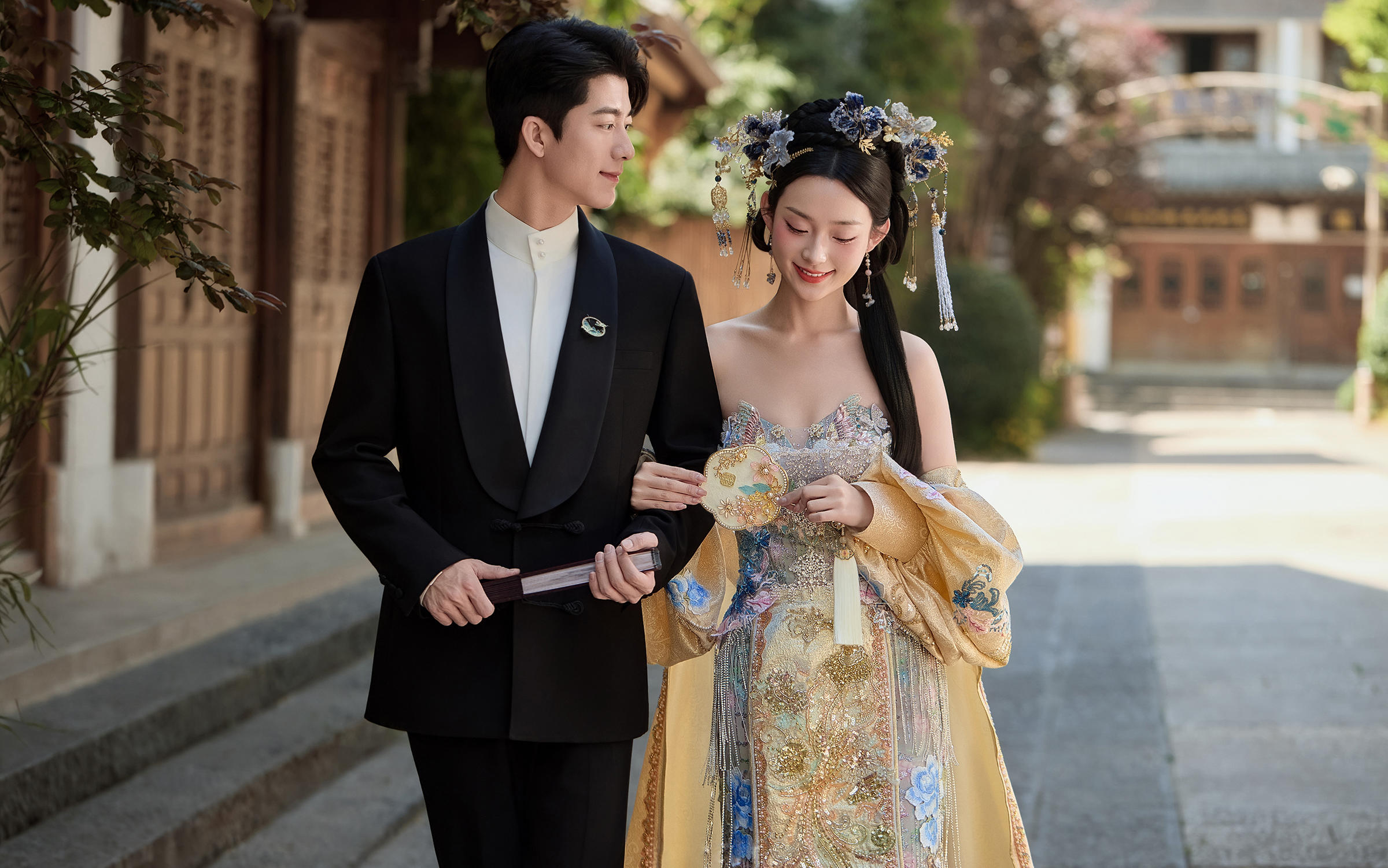 新中式园林婚照｜青砖黛瓦续写温柔的传奇