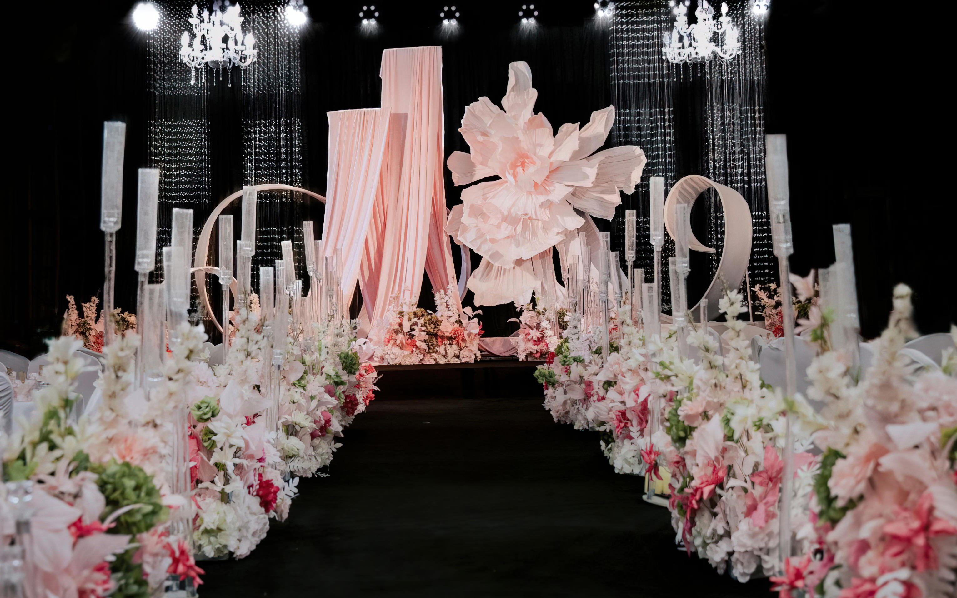 韩系香槟色布艺风格酒店婚礼