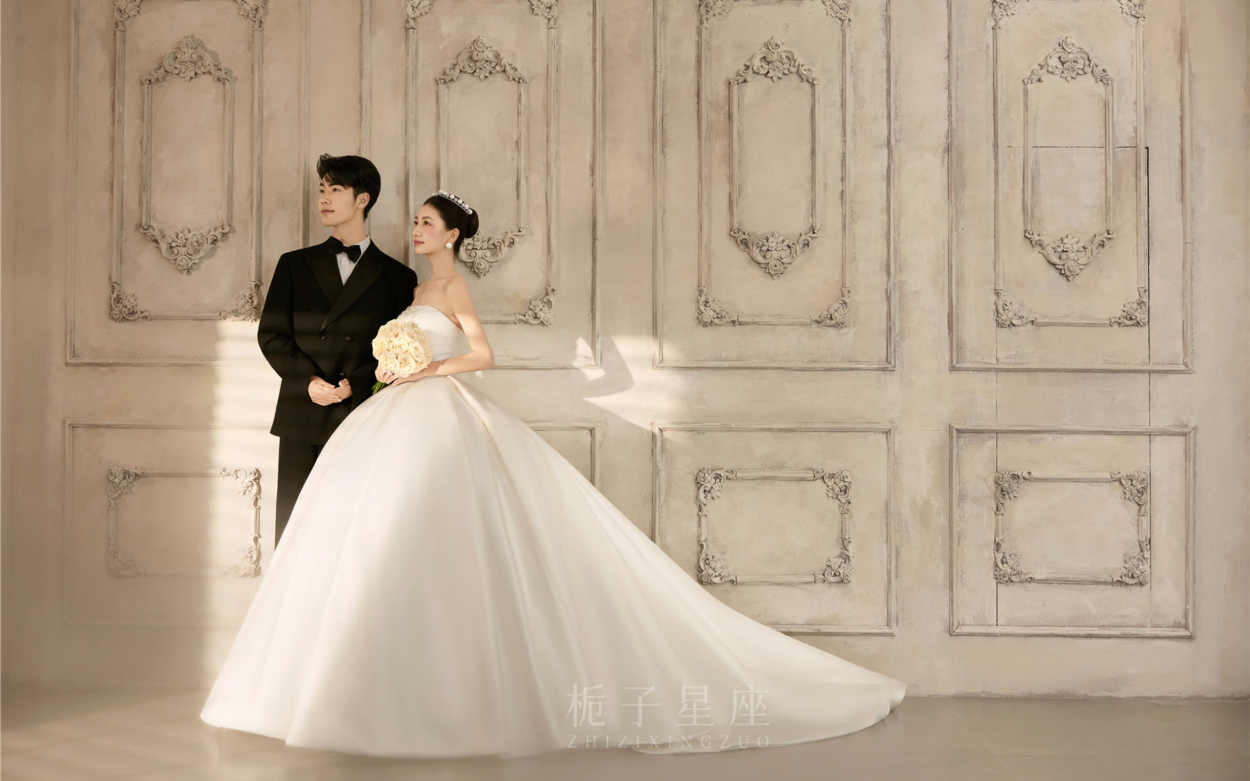 温柔到骨子里的法式宫廷风婚纱照｜我的公主梦圆满了