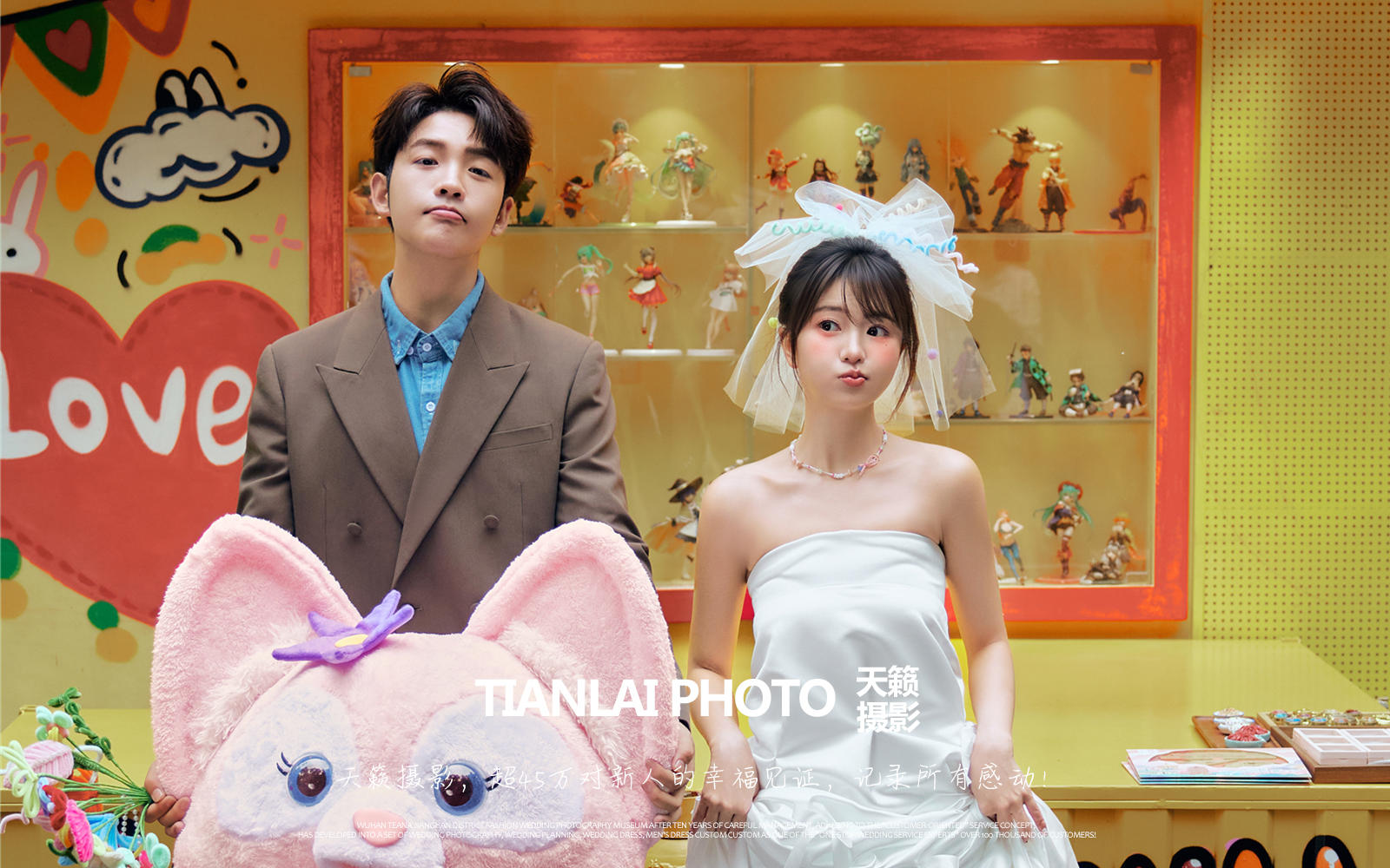前方高甜💘街拍婚纱照被500+陌生人围观夸