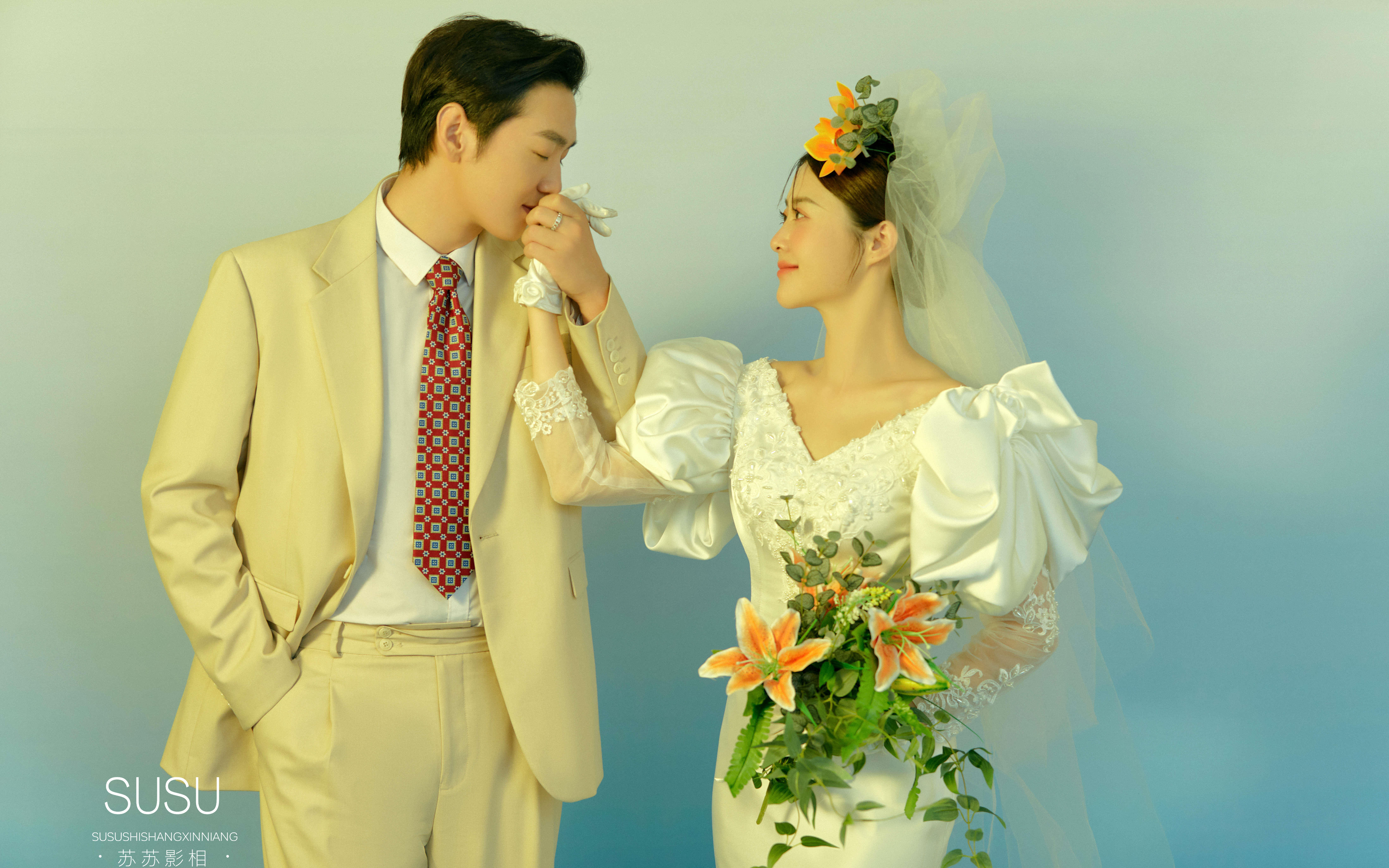 美的像80年代的港星，让婚纱照成为复古经典