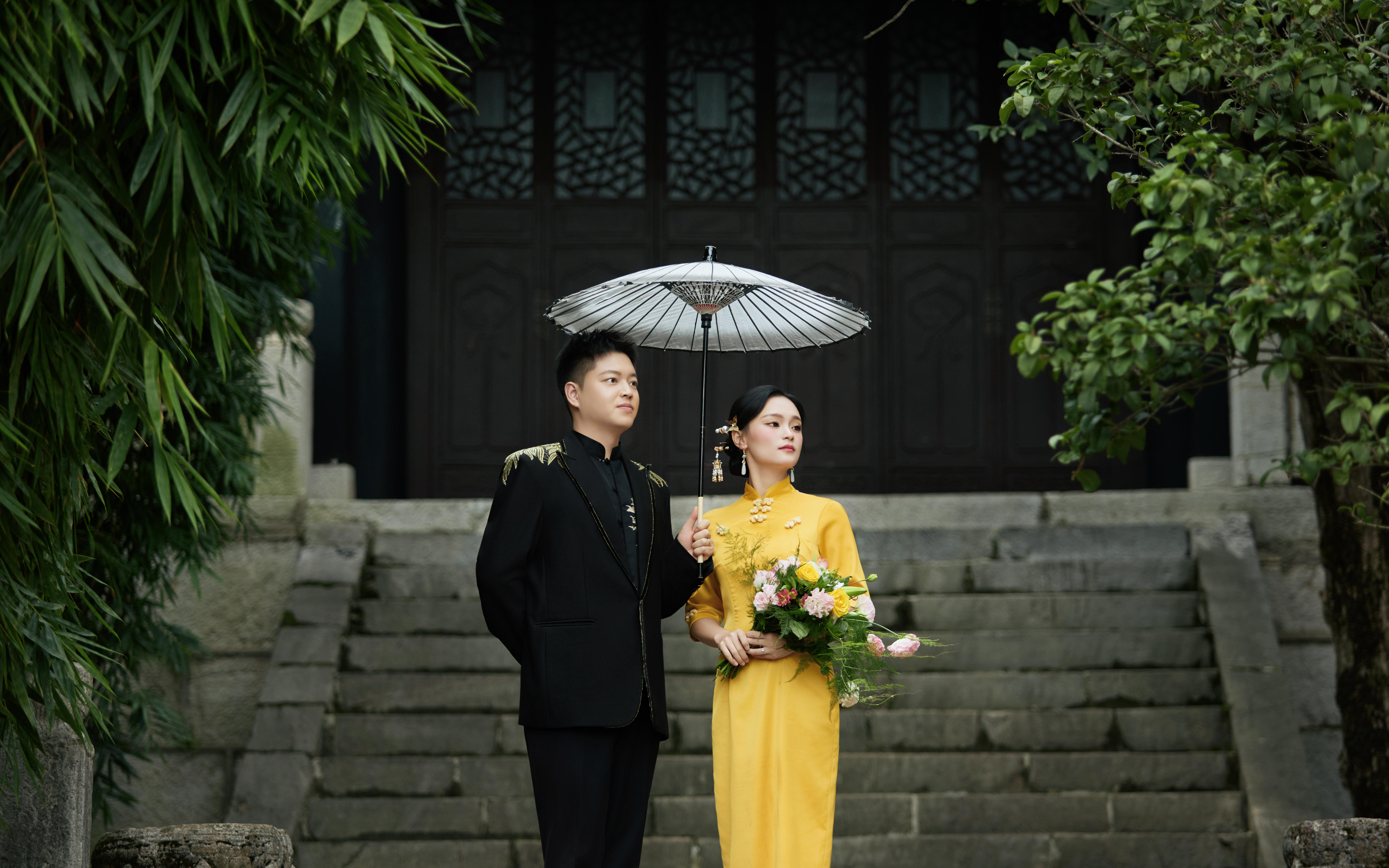 客片分享??明艷且浪漫新中式旗袍婚紗照！