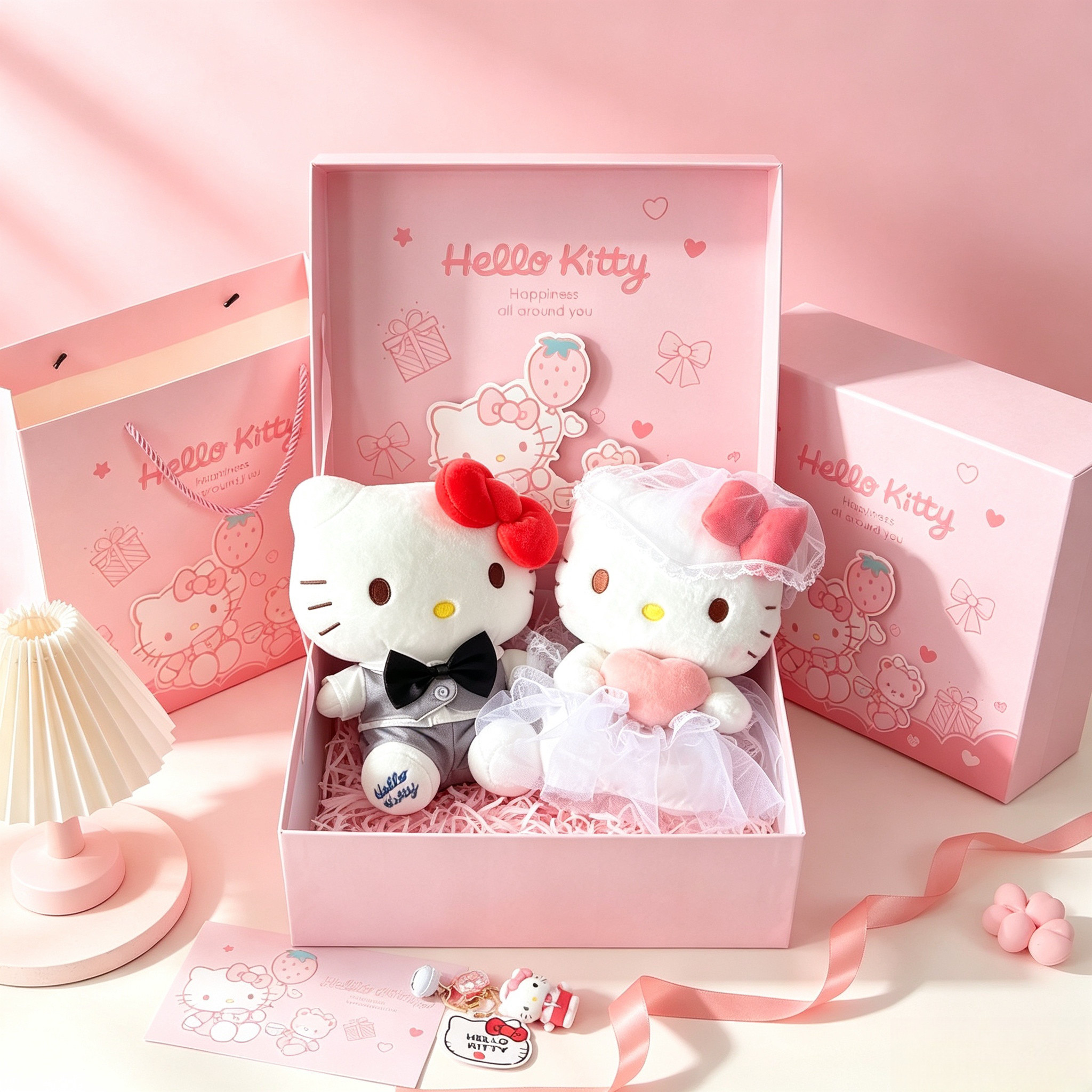 HelloKitty 结婚压床娃娃一对陪嫁抱枕公仔