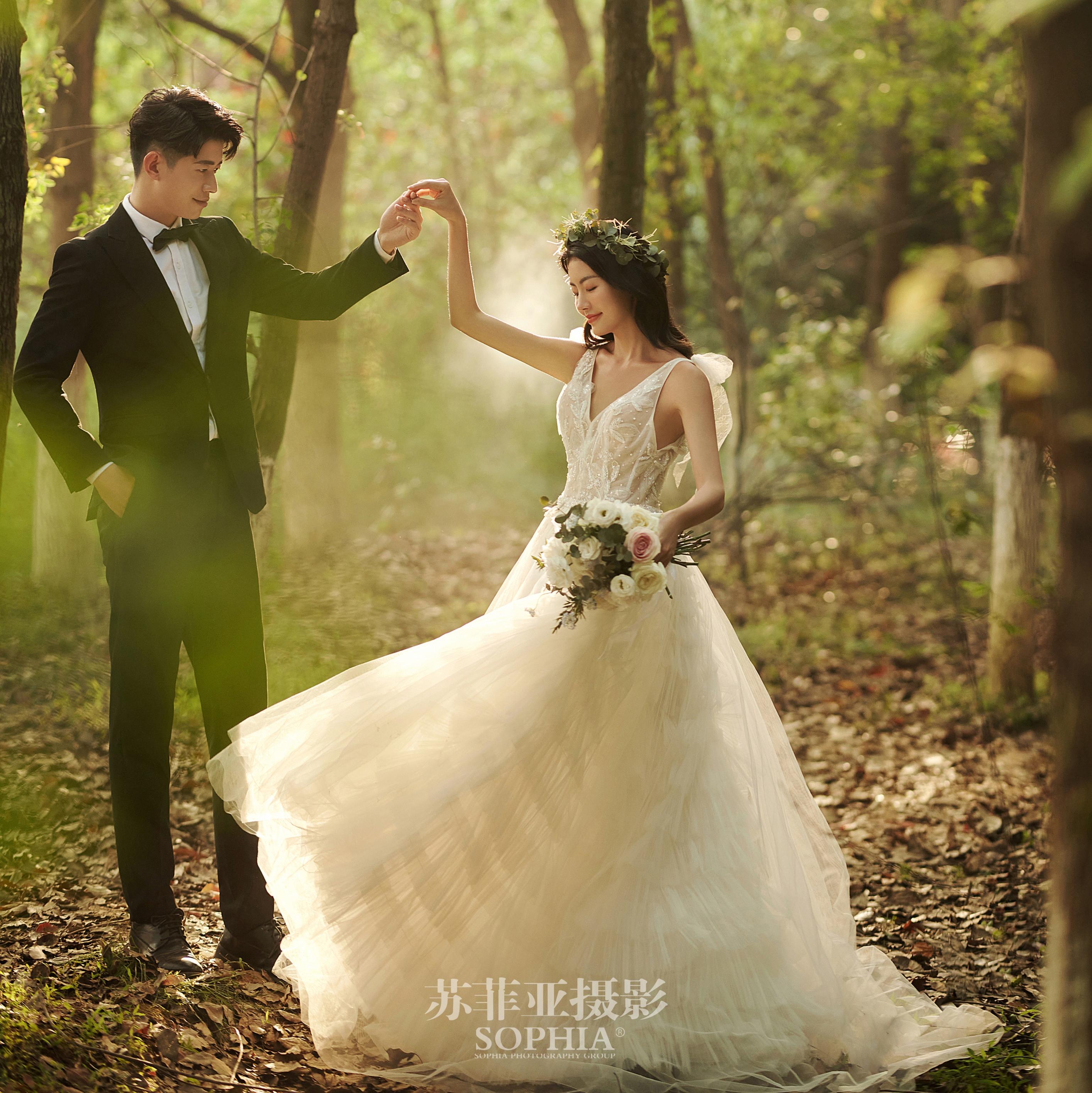 超美神仙森系婚纱照，美到发光