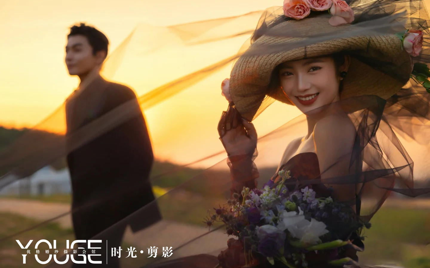 【優(yōu)格】黑紗婚紗照太絕了吧 把法式浪漫寫進(jìn)風(fēng)里