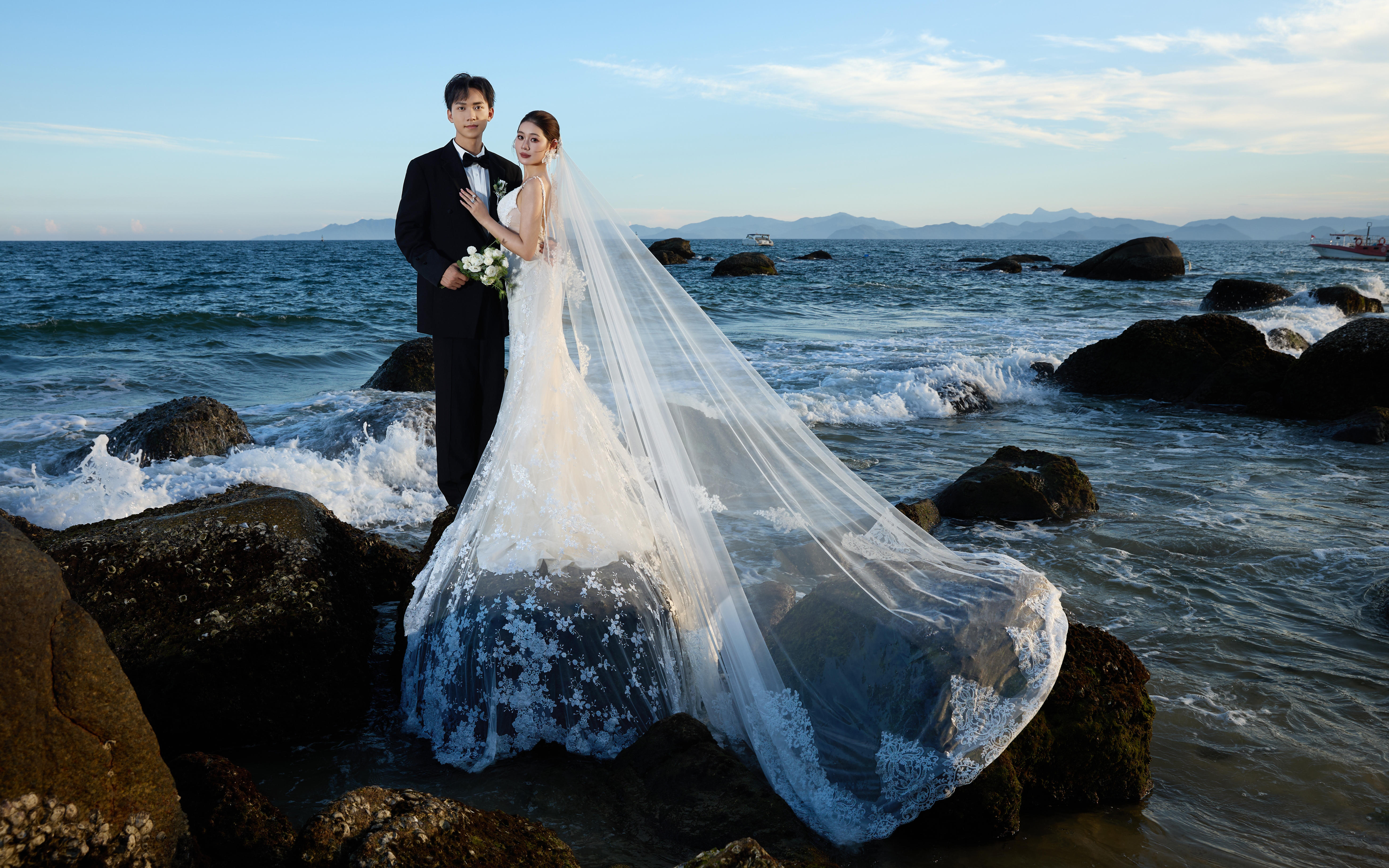 【玫瑰 海岸】屬于夏天海邊紀(jì)實(shí)感婚紗照