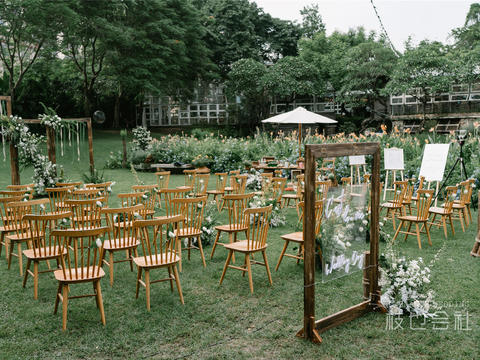60-80人小型婚礼优选 法式绿白鲜花