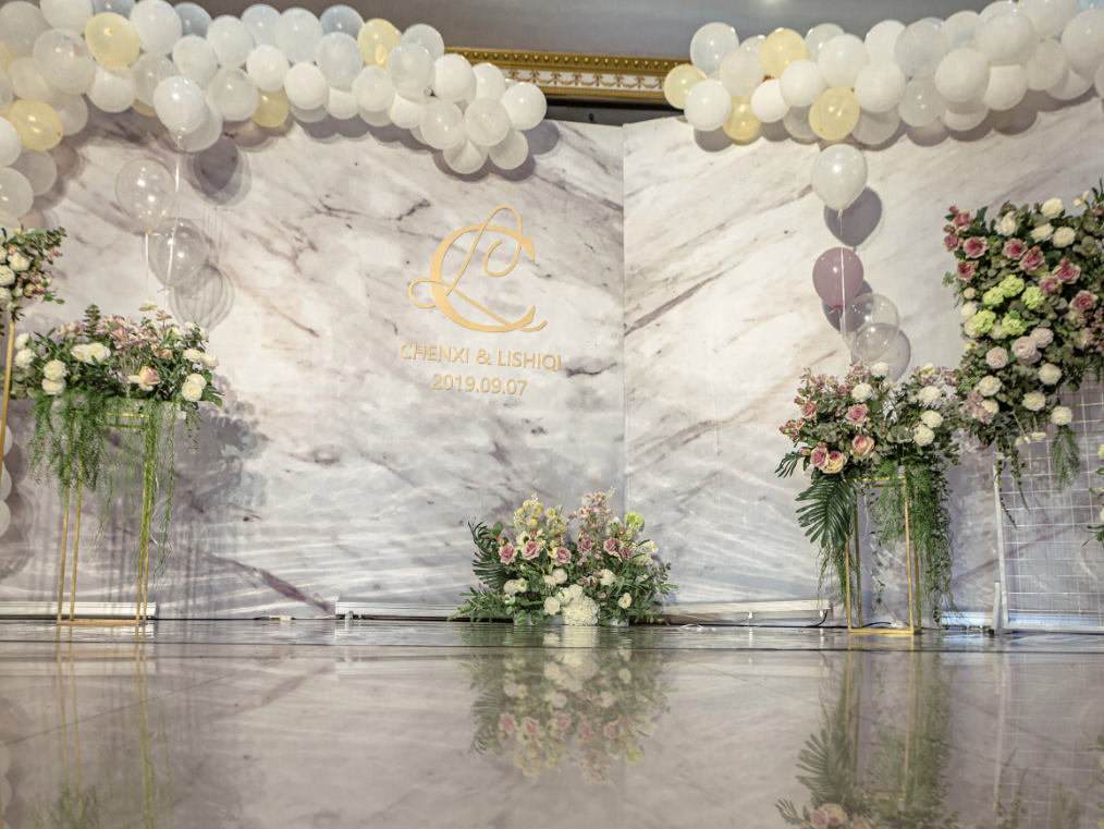 韶关森岚婚礼 大理石ins马卡龙主题