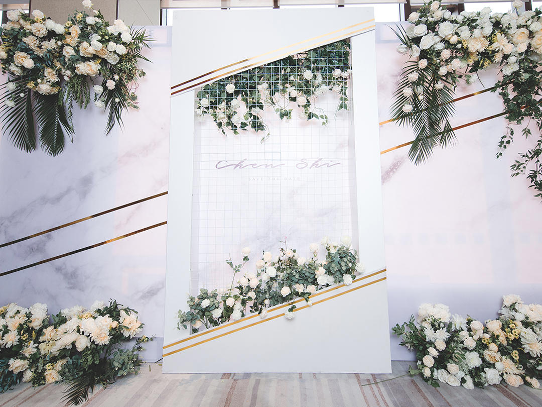 婚礼爆款  小清新色系  白绿简约风