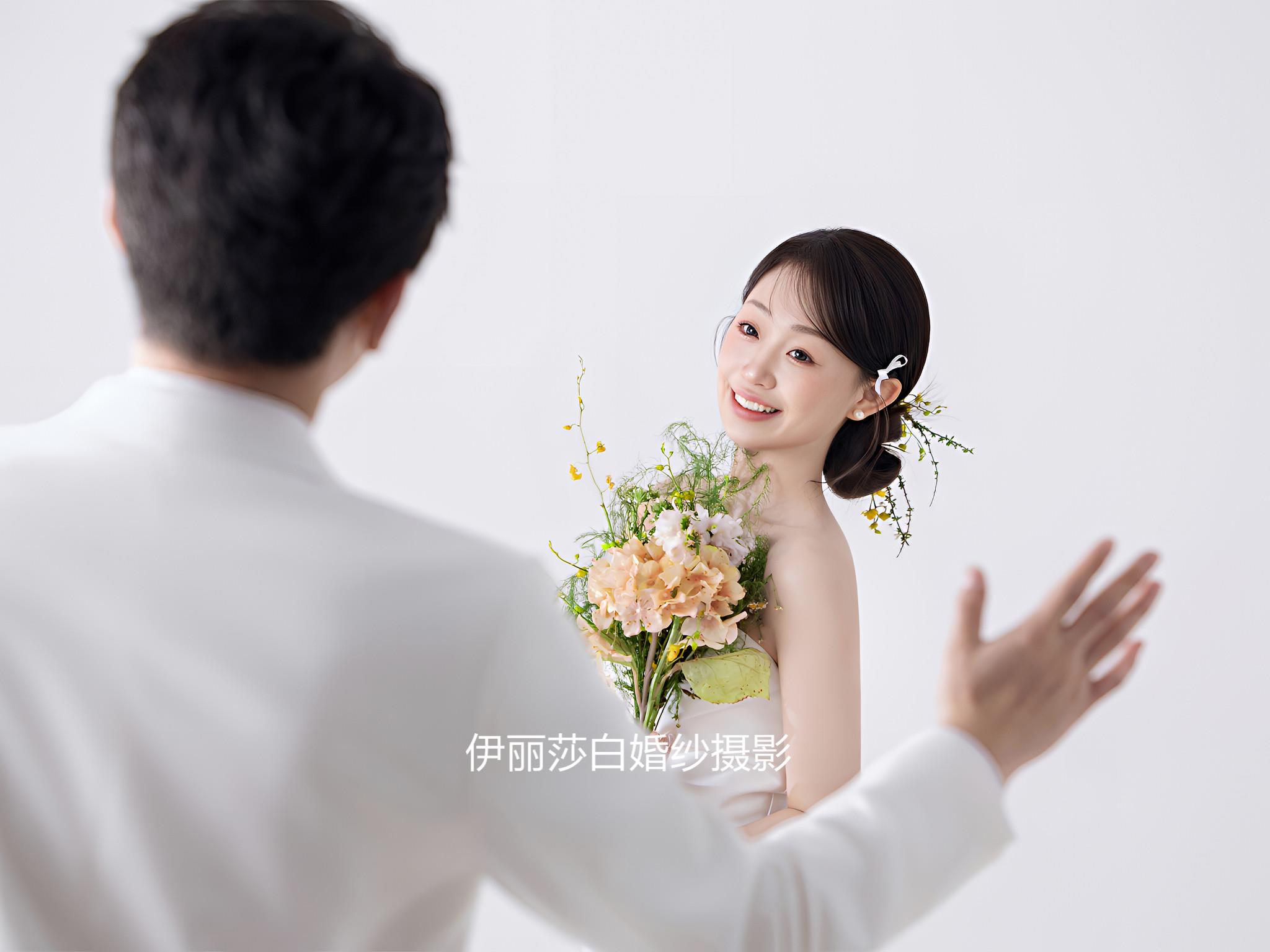 4699套餐送：跟妝+新娘4套+伴娘服+伴郎服 