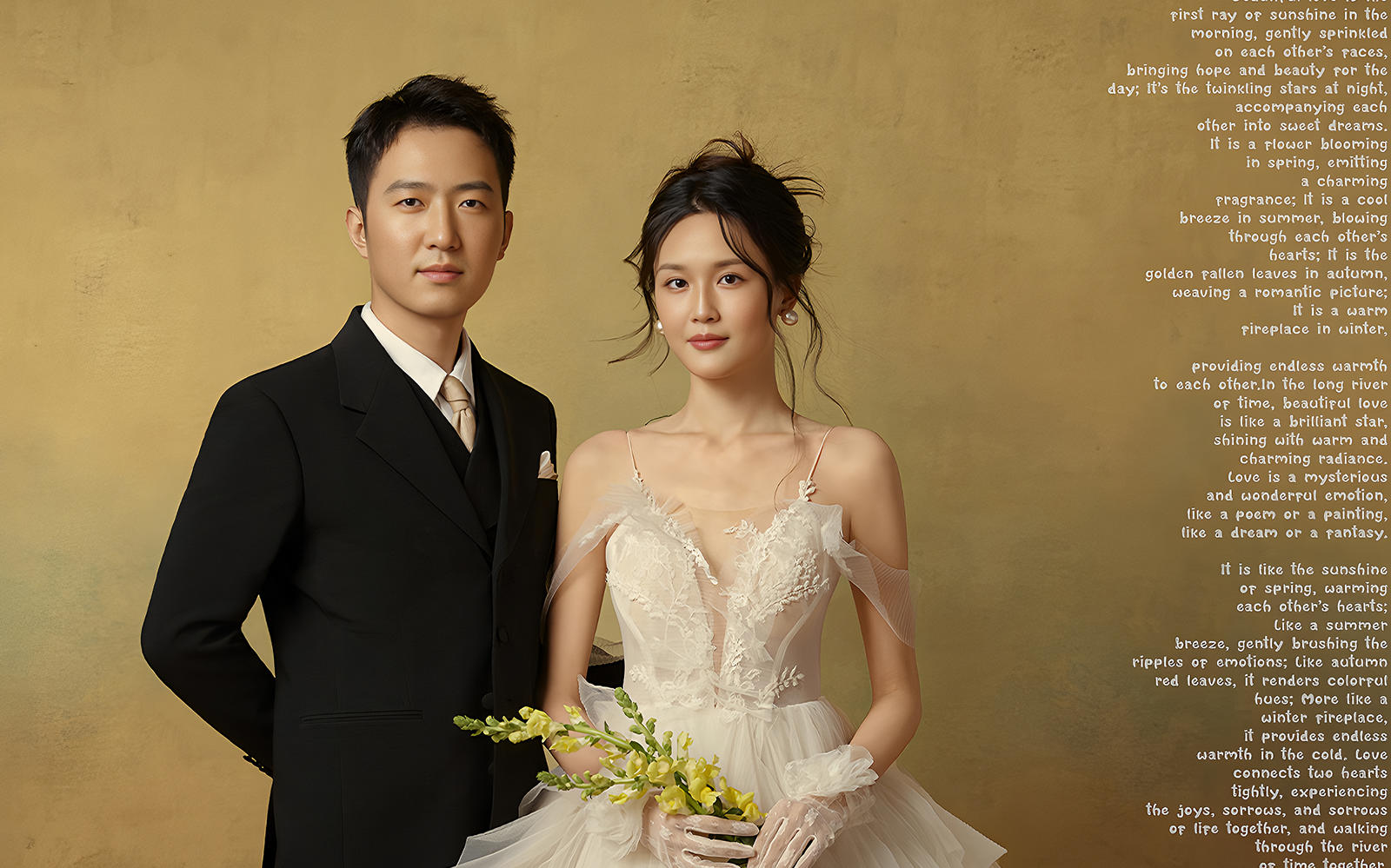 看不腻的简约高级油画婚纱照 唯美仙女