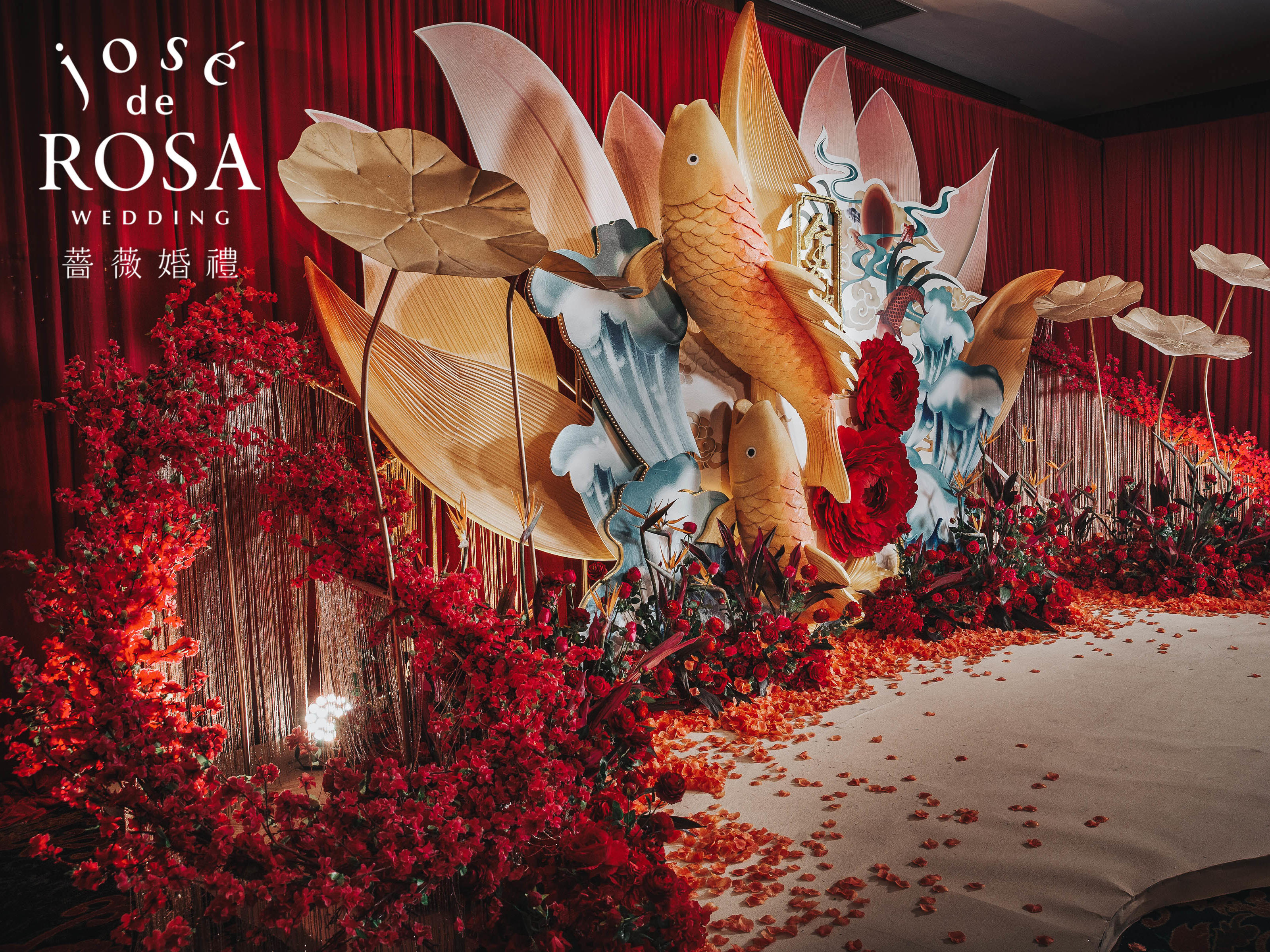 蔷薇婚礼|创意新中式|国风雅韵红色婚礼丽思卡尔顿